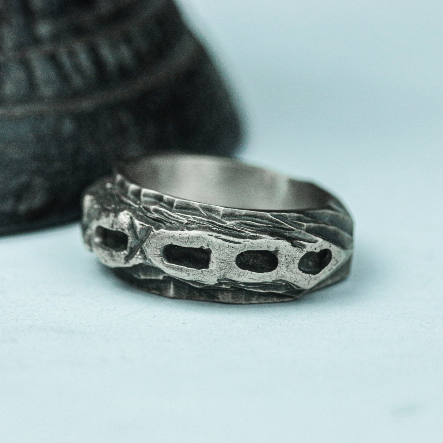 Wasteland Relic 925 Silver Handmade Ring ¨C Post-Apocalyptic Style