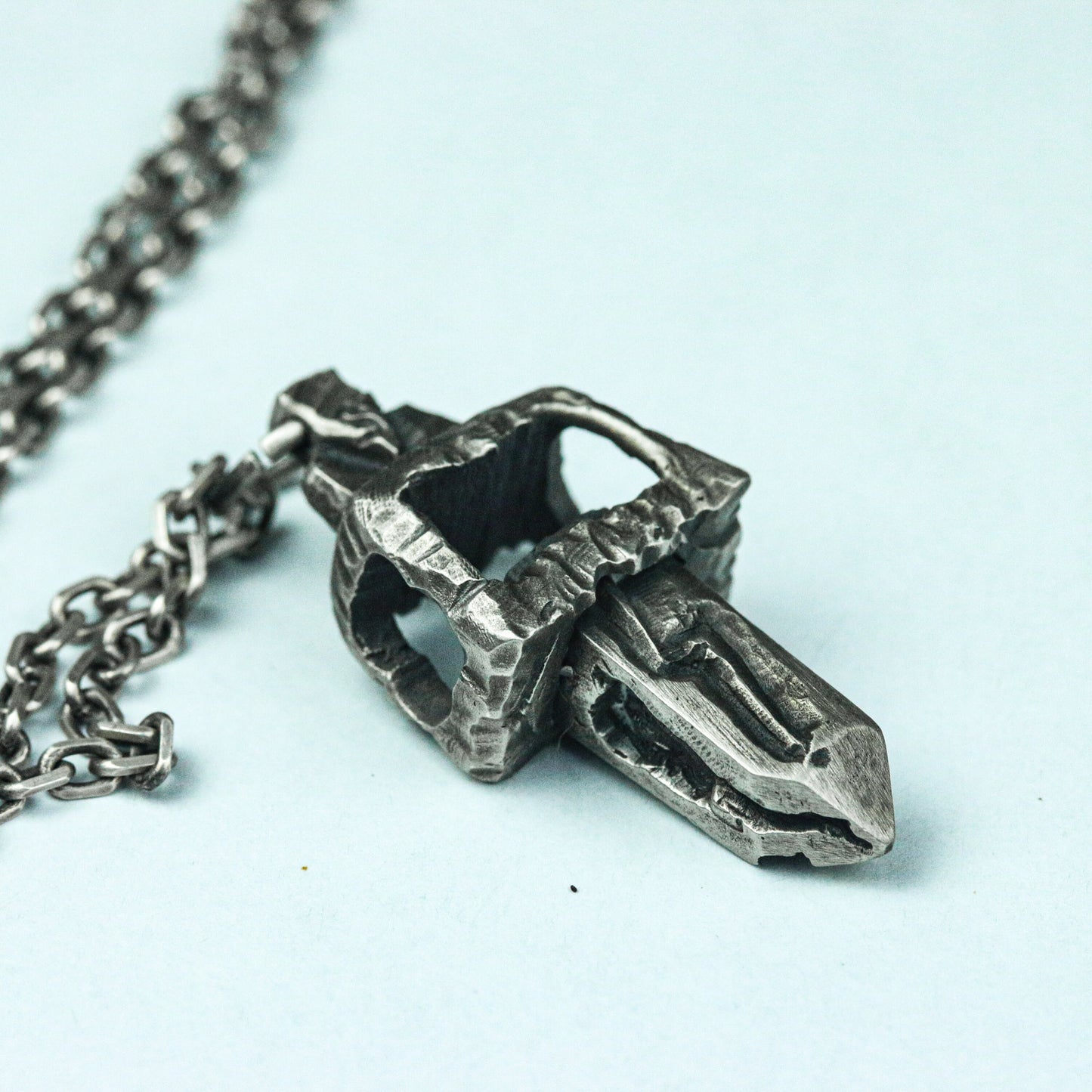 Abyssal Relic Pendant - 925 Silver Handcrafted