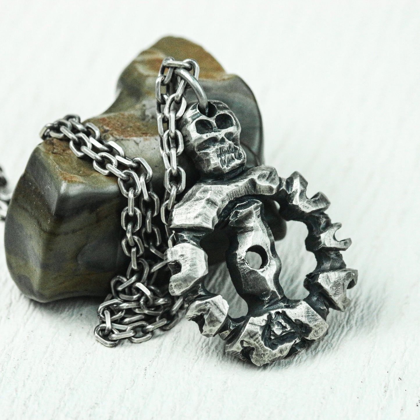 Gear of Fate Steampunk Pendant - Handcrafted in 925 Silver