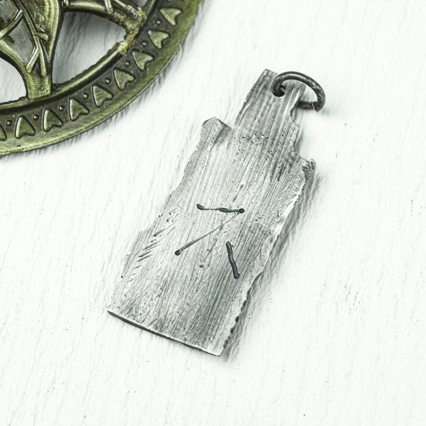 Ancient Bark Relic Pendant - 925 Silver Handcrafted