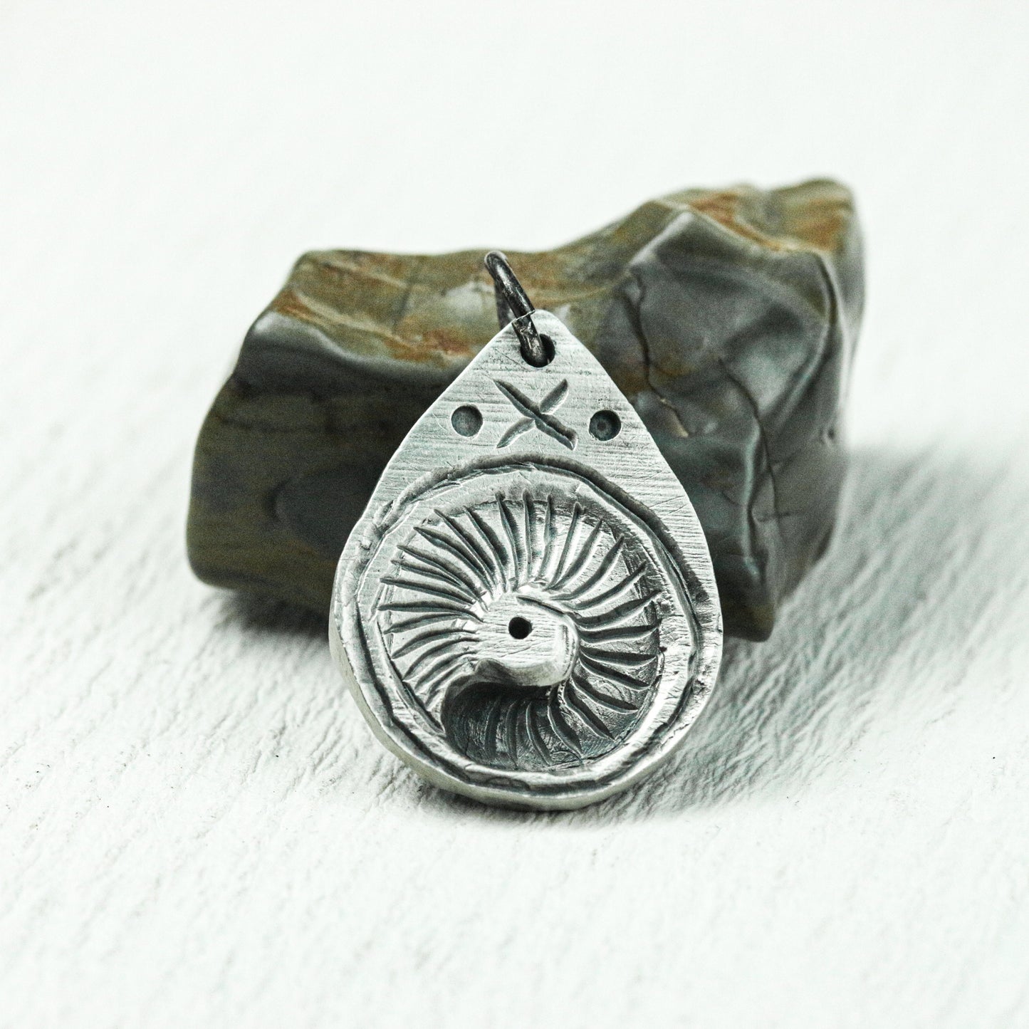 Celestial Sunburst Pendant - Handcrafted in 925 Silver