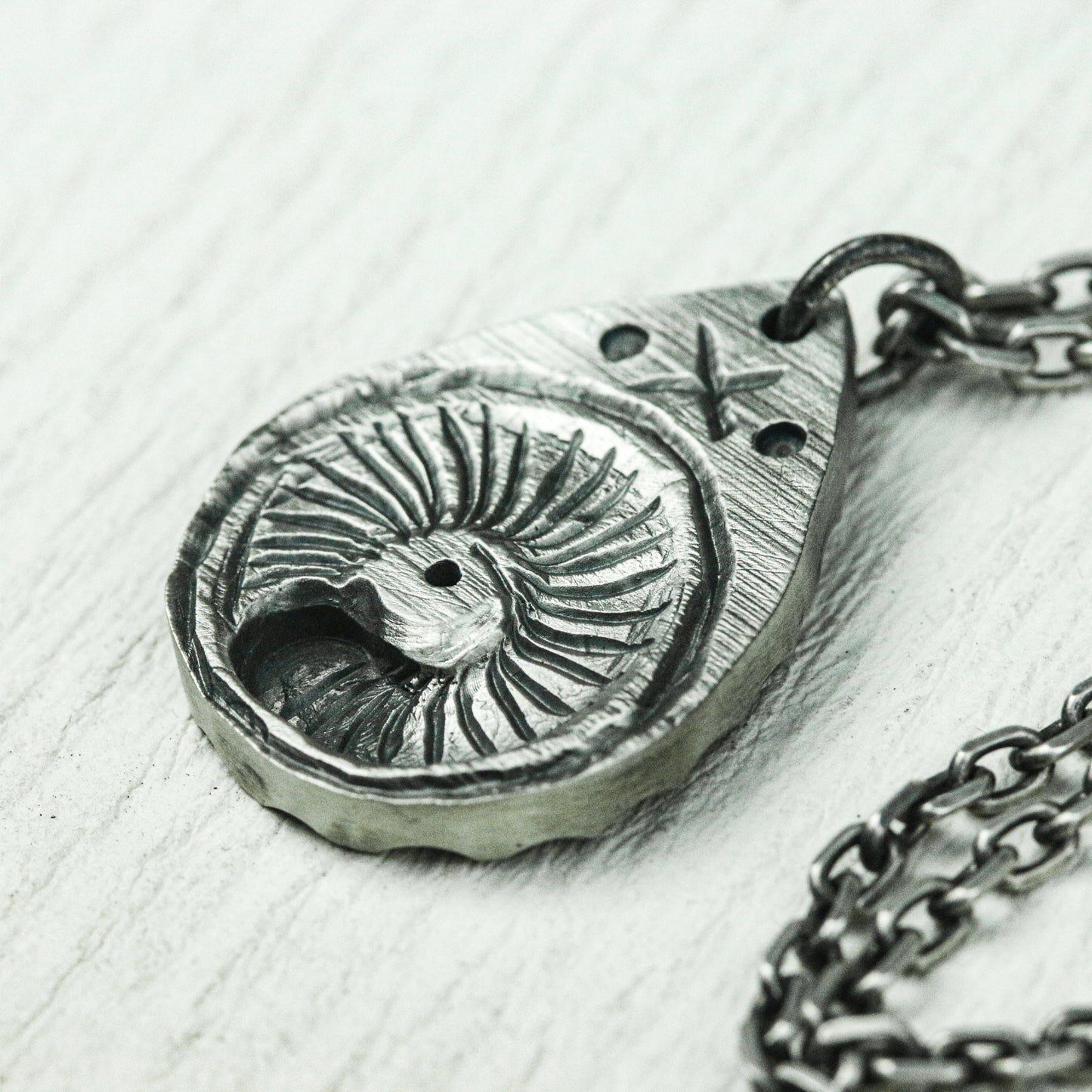Celestial Sunburst Pendant - Handcrafted in 925 Silver