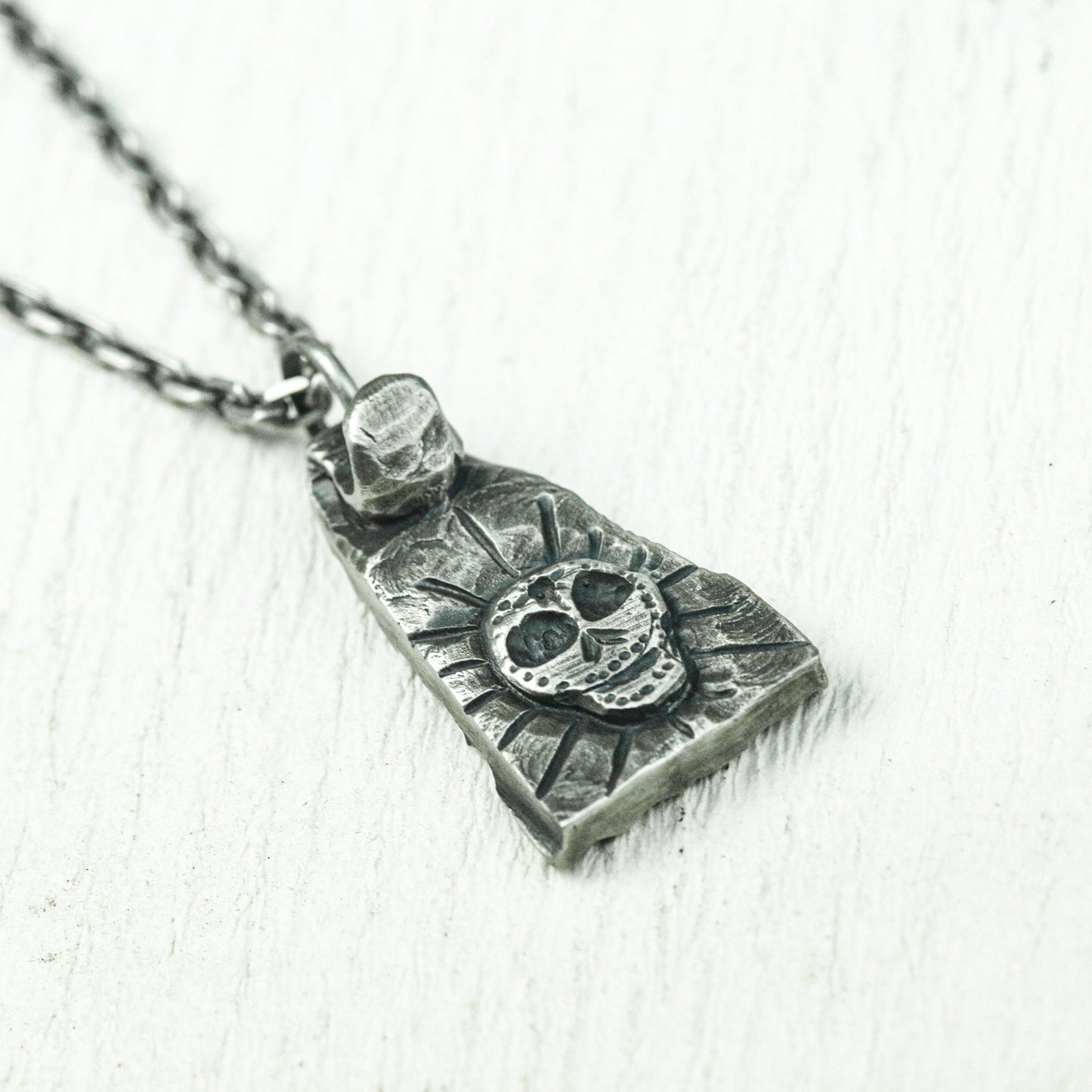 Viking Battle Axe Amulet Necklace - Handcrafted in 925 Silver