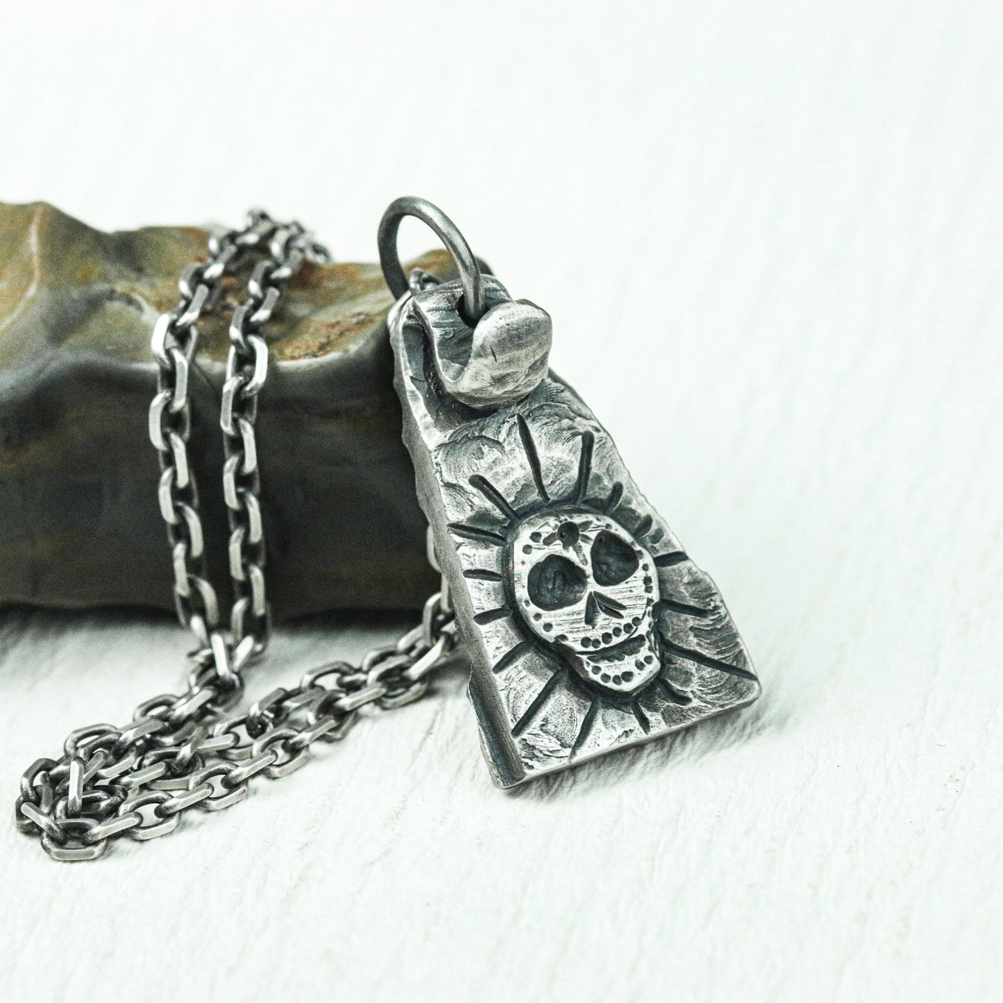 Viking Battle Axe Amulet Necklace - Handcrafted in 925 Silver