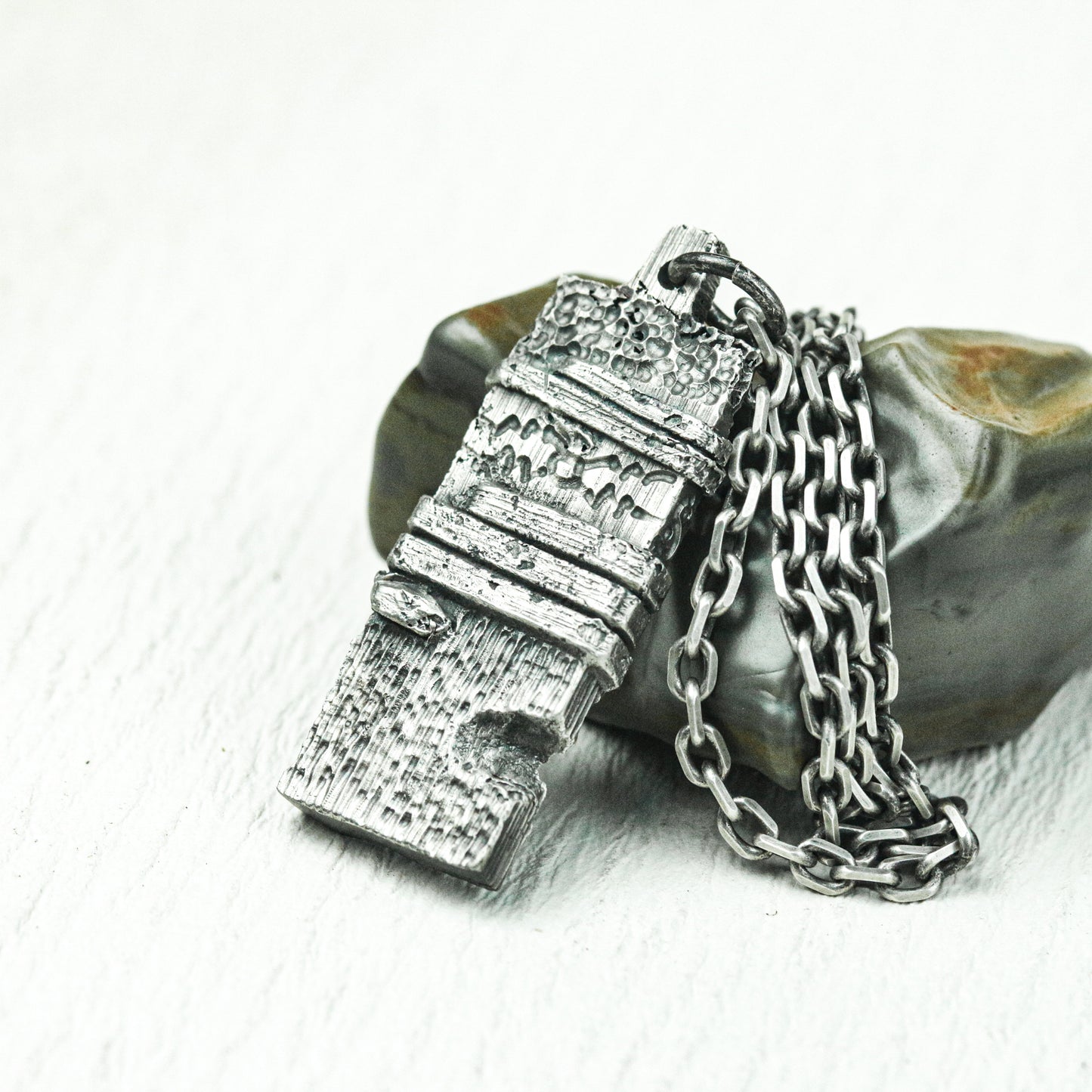 Ancient Script Relic Pendant - Handcrafted in 925 Silver