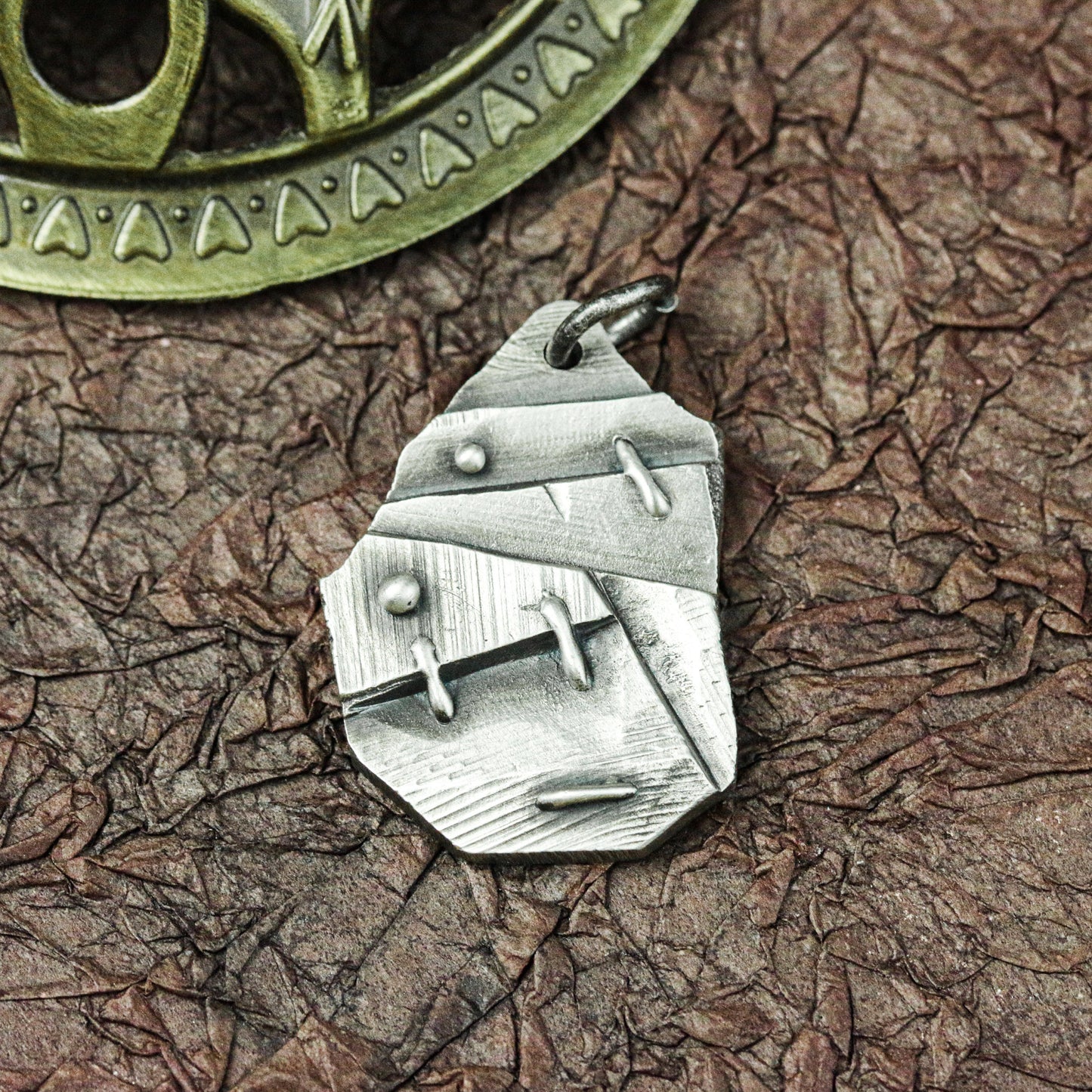 Ancient Rune Book Pendant - Handcrafted in 925 Silver