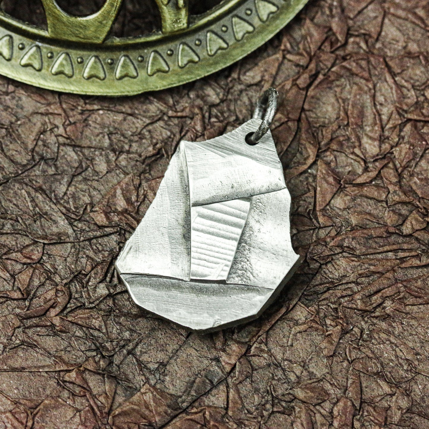 Ancient Rune Book Pendant - Handcrafted in 925 Silver