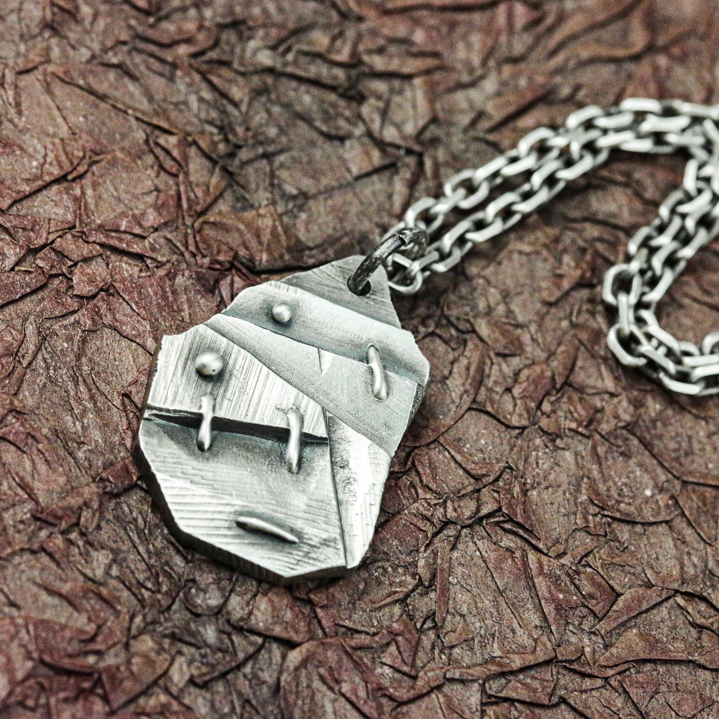 Ancient Rune Book Pendant - Handcrafted in 925 Silver