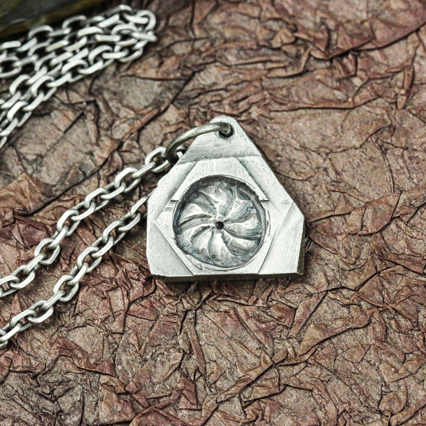 Celestial Compass Amulet - Artisan Crafted in 925 Silver