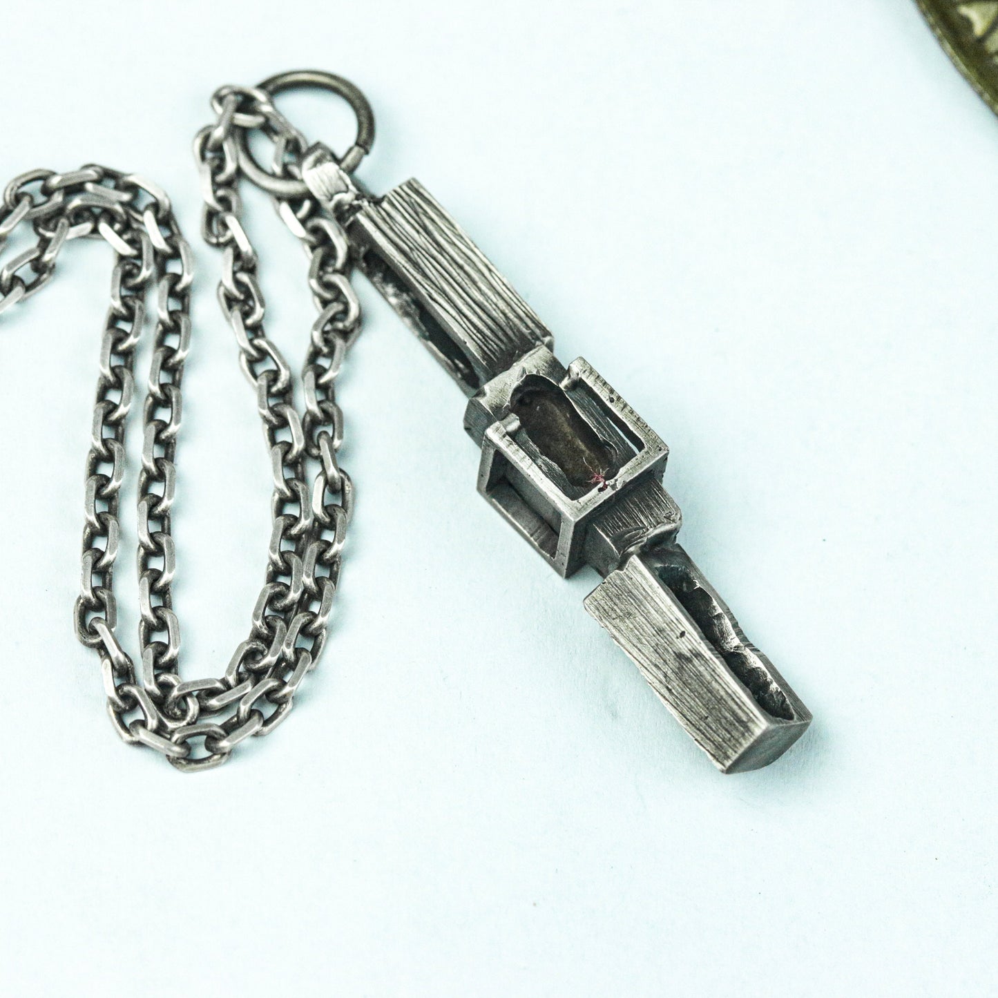 Mechanical Key Relic Pendant - Artisan Crafted in 925 Silver