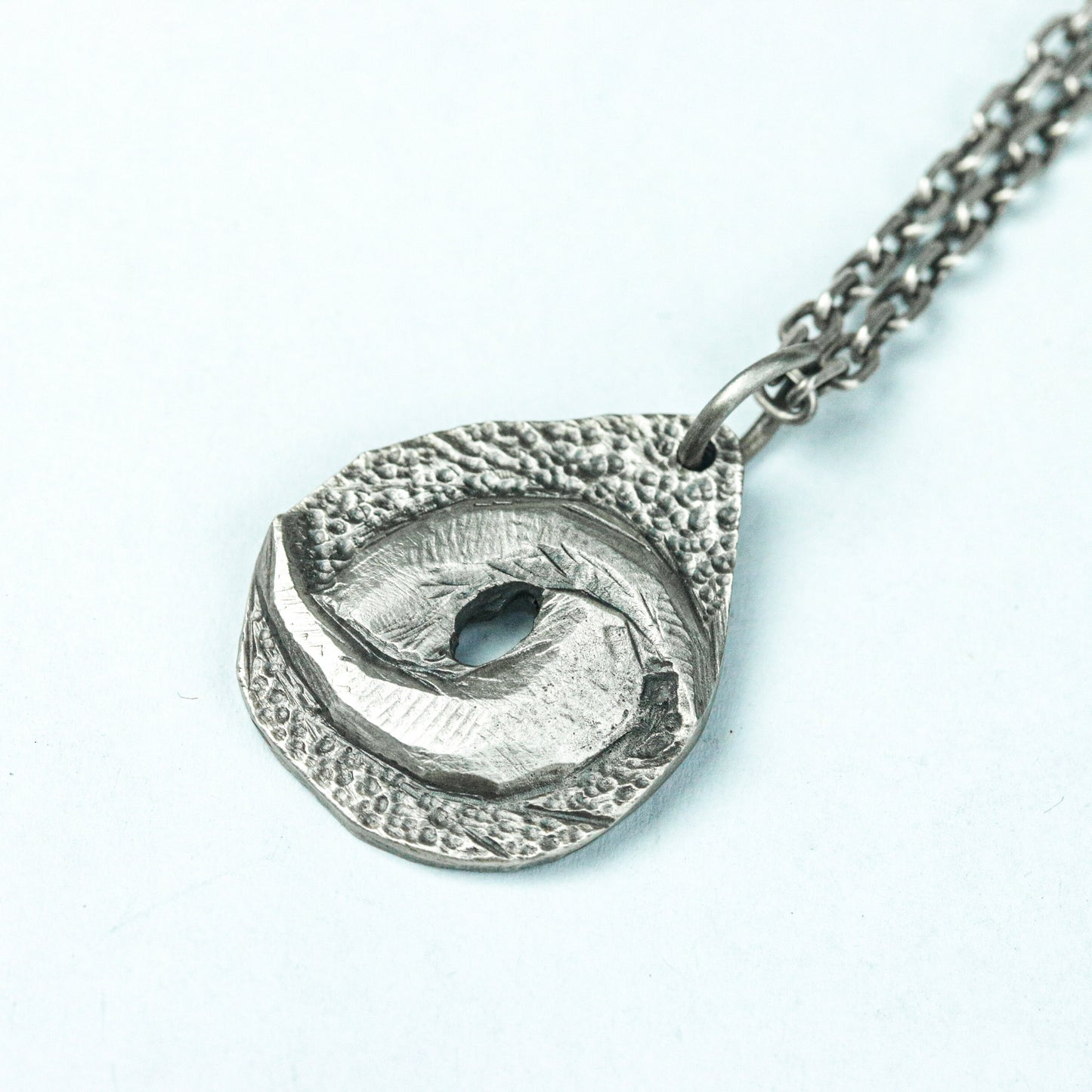 Ouroboros Serpent Amulet - Handcrafted in 925 Silver