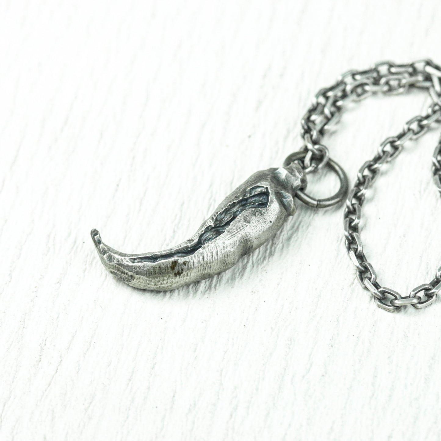 Wolf Fang Warrior Pendant - Handcrafted in 925 Silver
