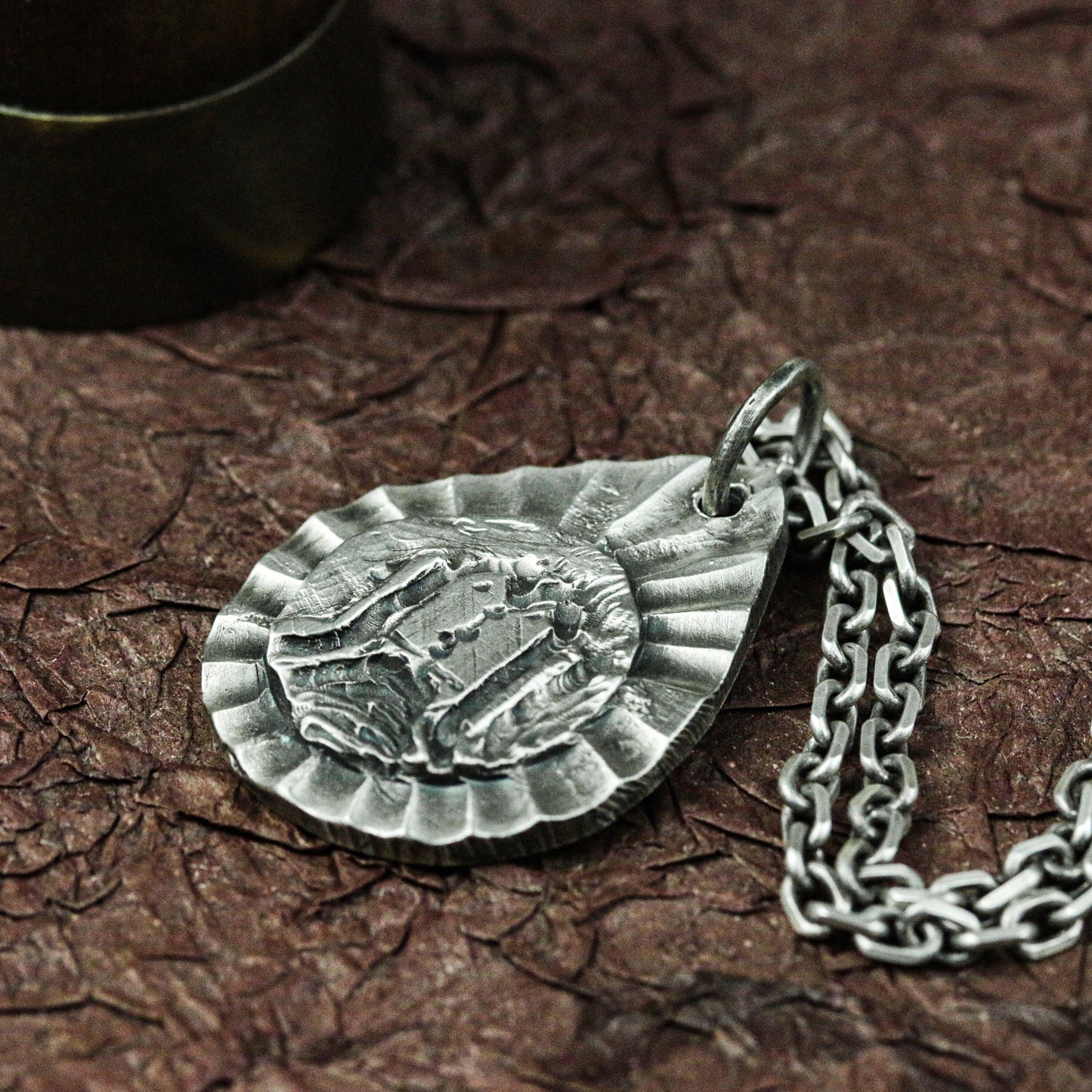 Norse Rune Warrior Shield Pendant - Handcrafted in 925 Silver