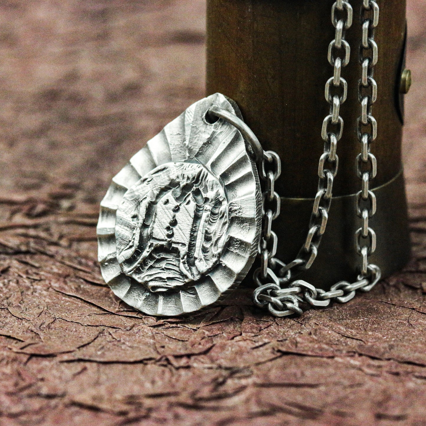 Norse Rune Warrior Shield Pendant - Handcrafted in 925 Silver