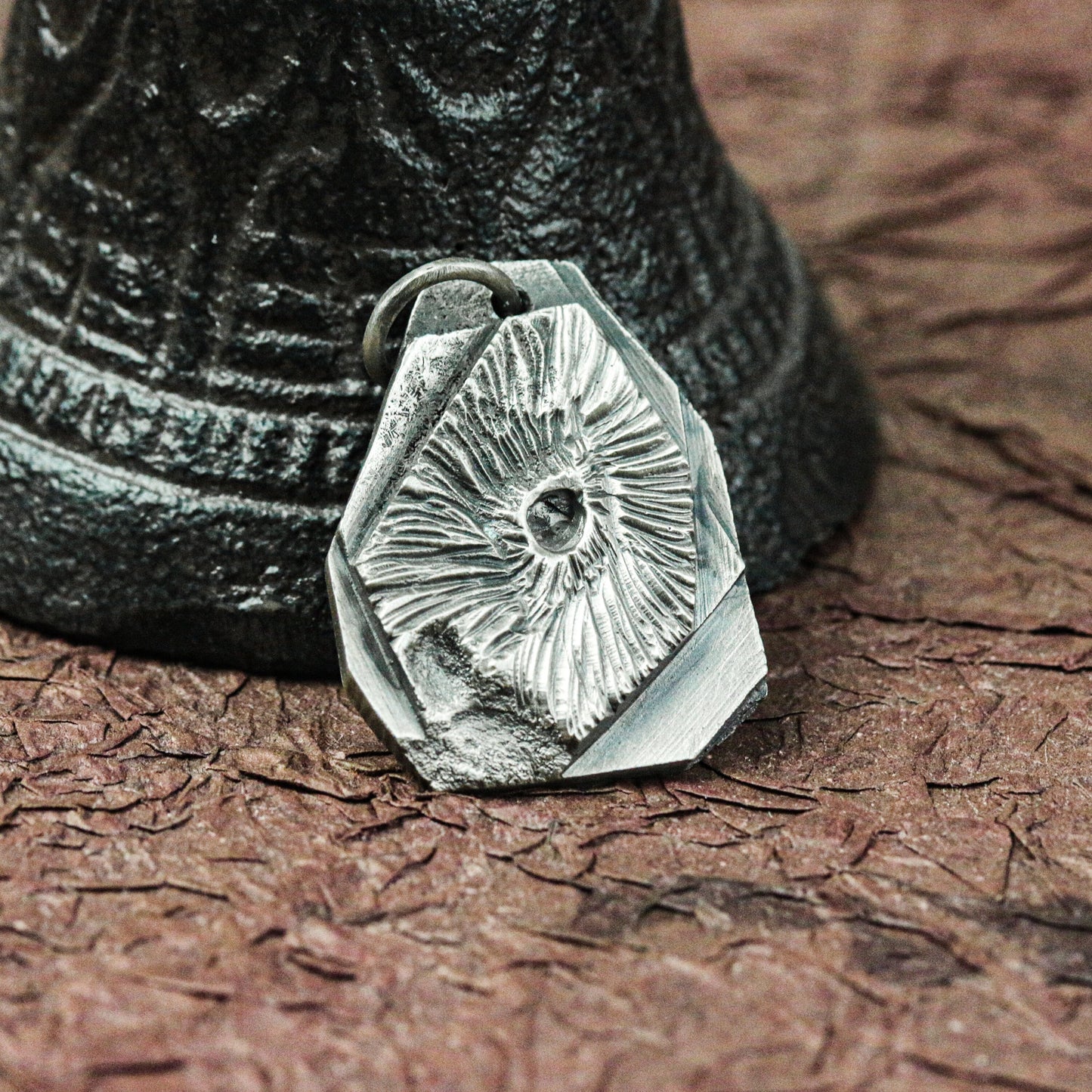 Sun Sigil Shield Amulet - Handcrafted in 925 Silver