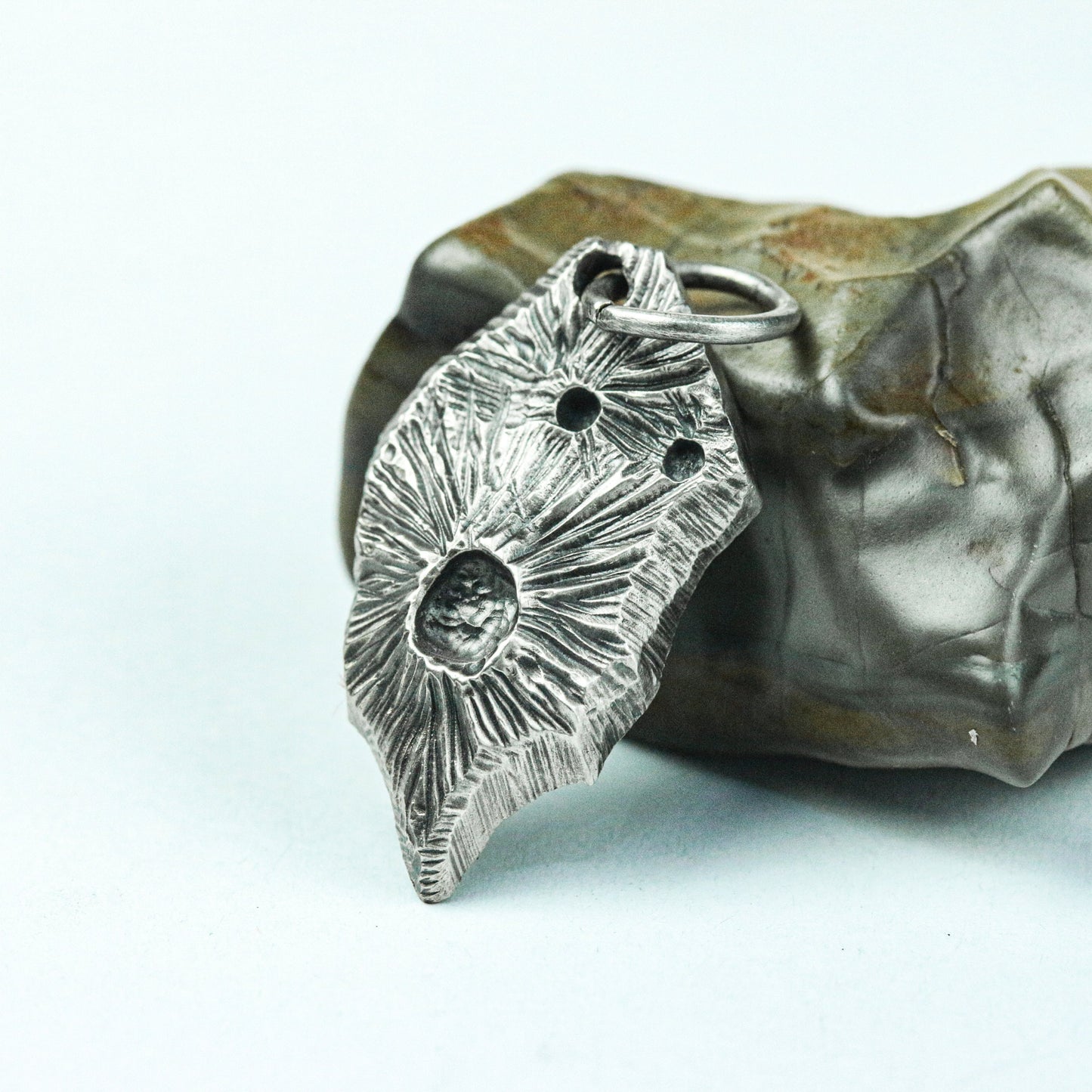 Celestial Impact Relic Pendant - Handcrafted in 925 Silver