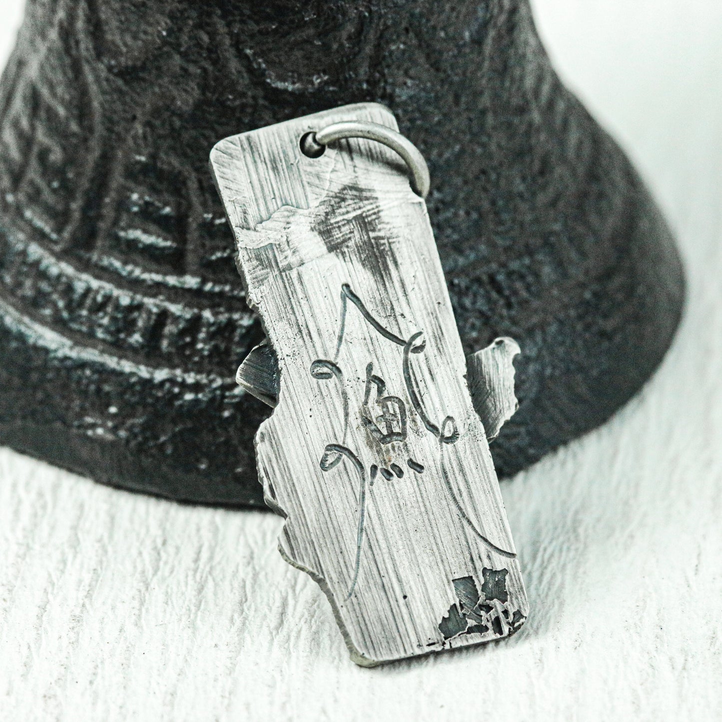 Angel Wing Scroll Amulet - Handcrafted in 925 Silver
