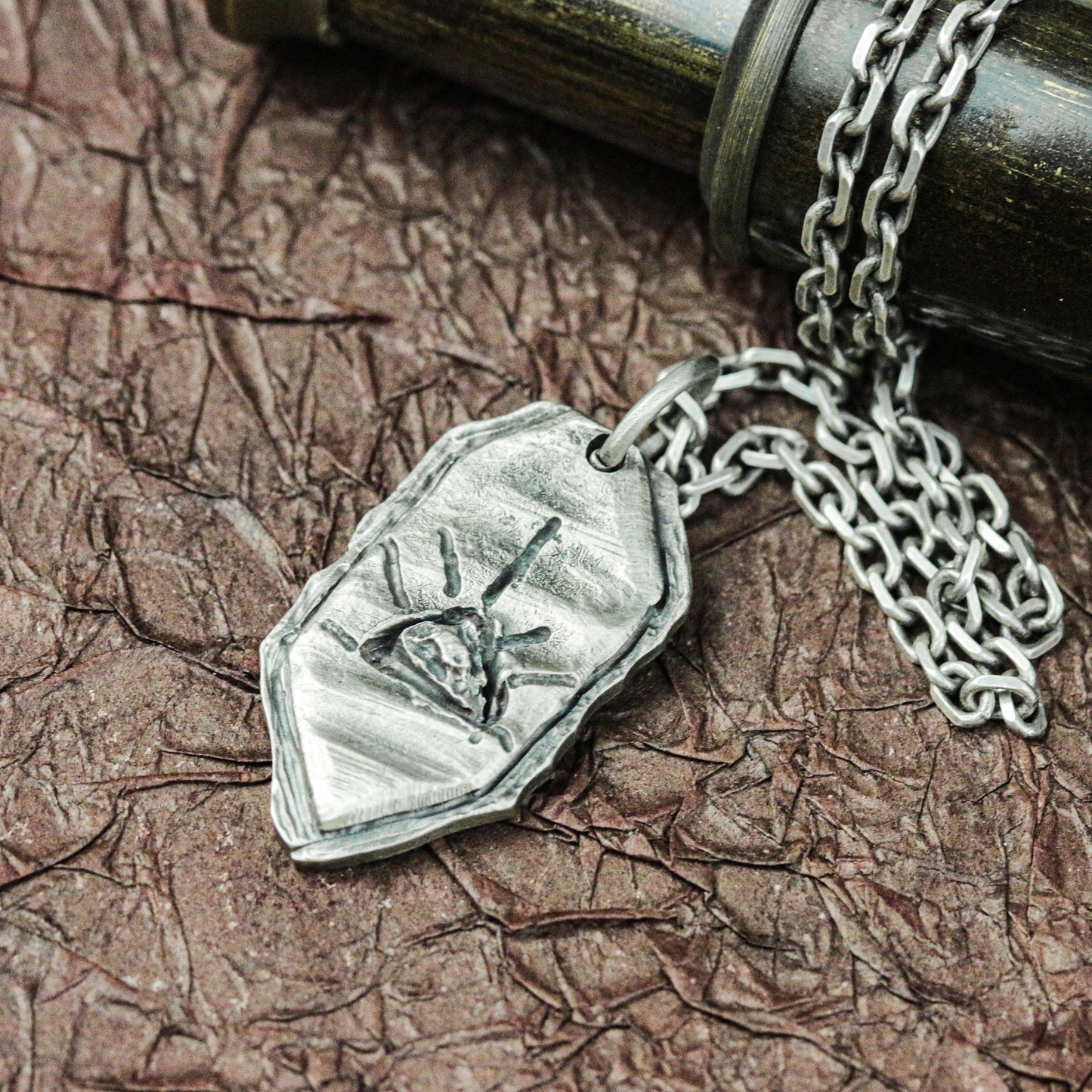 Sealed Eye Talisman Pendant - 925 Silver Handcrafted