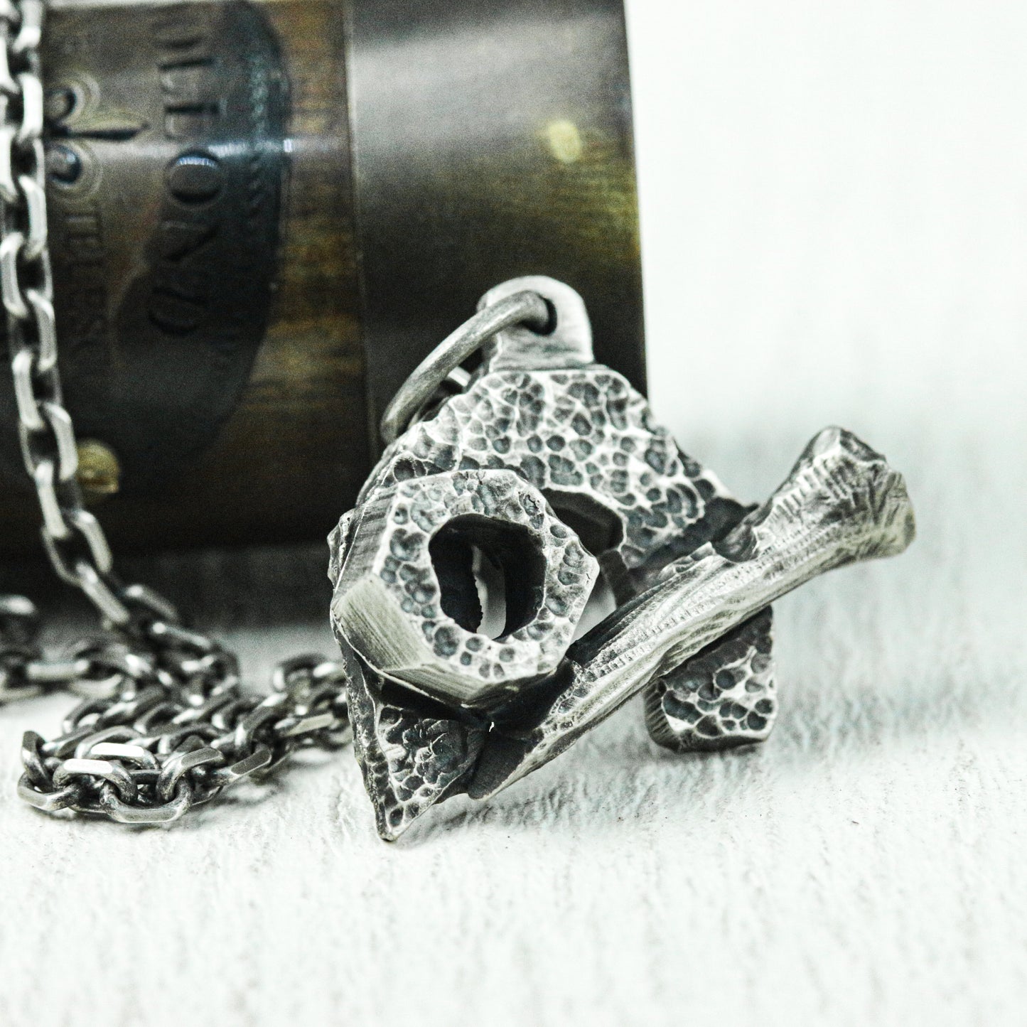 Forged Ruin Pendant - 925 Silver Handcrafted