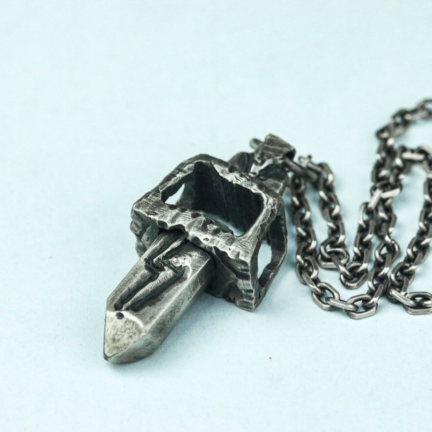 Abyssal Relic Pendant - 925 Silver Handcrafted