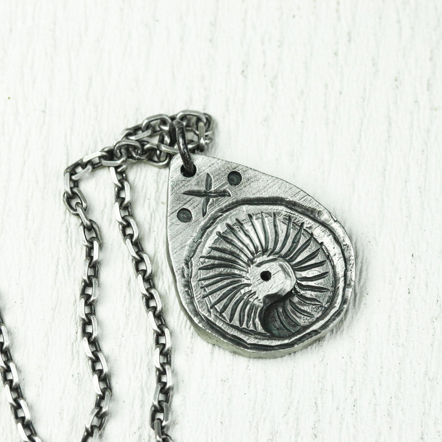 Celestial Sunburst Pendant - Handcrafted in 925 Silver
