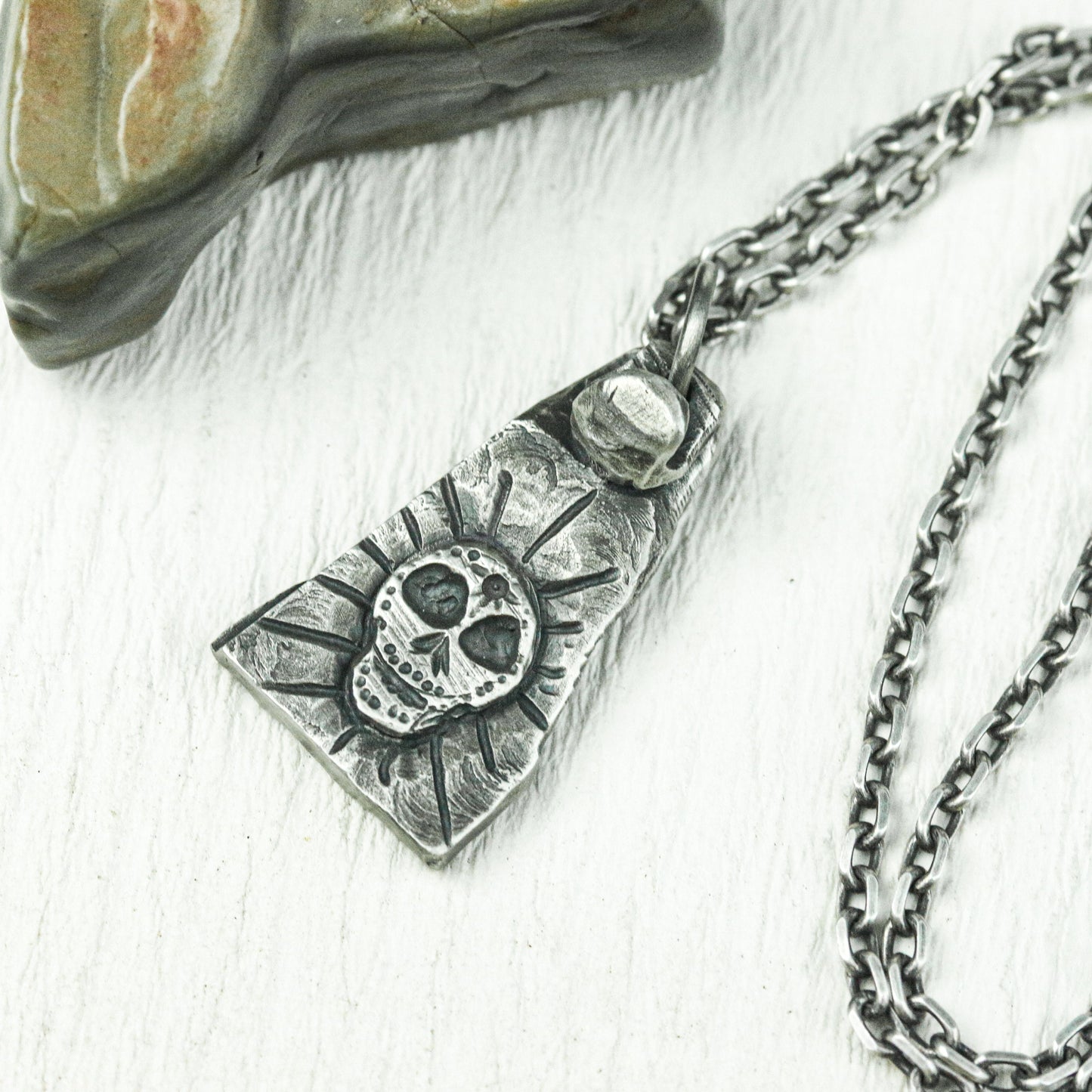 Viking Battle Axe Amulet Necklace - Handcrafted in 925 Silver