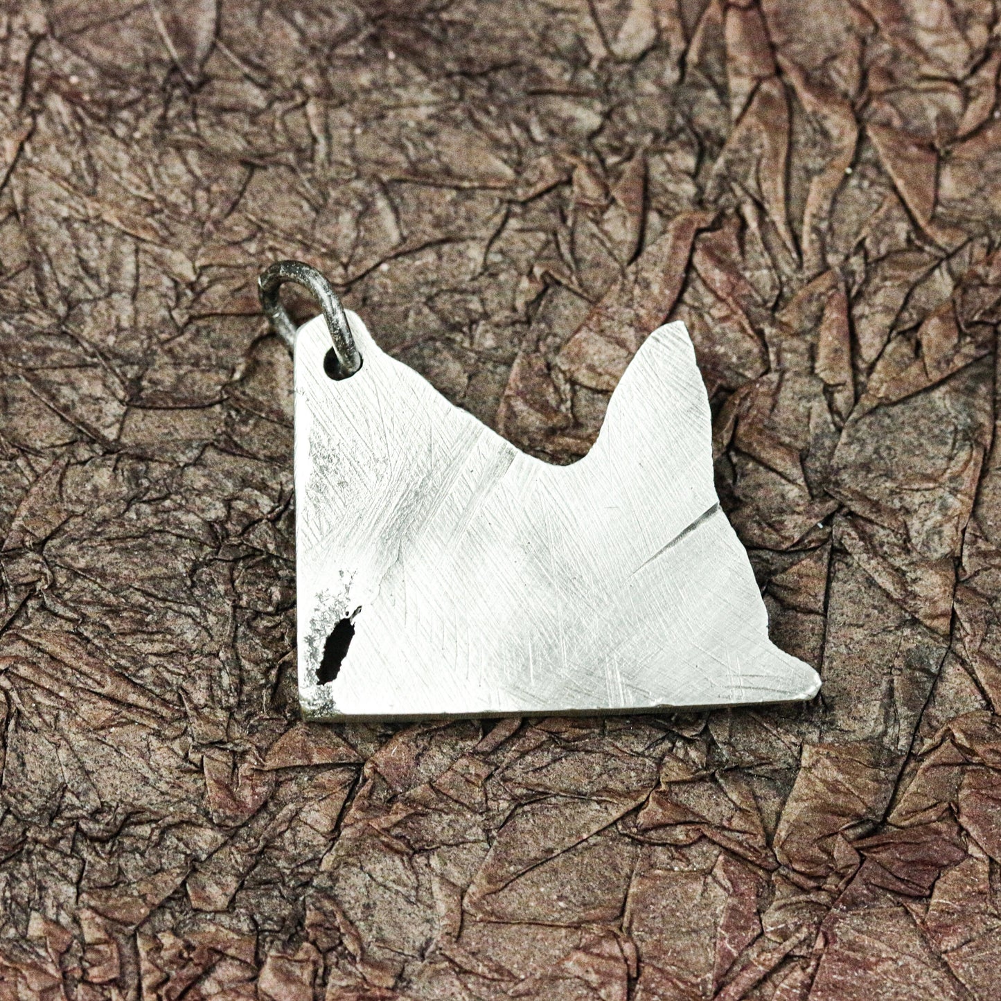 Fractured Fox Mask Pendant - 925 Silver Handcrafted