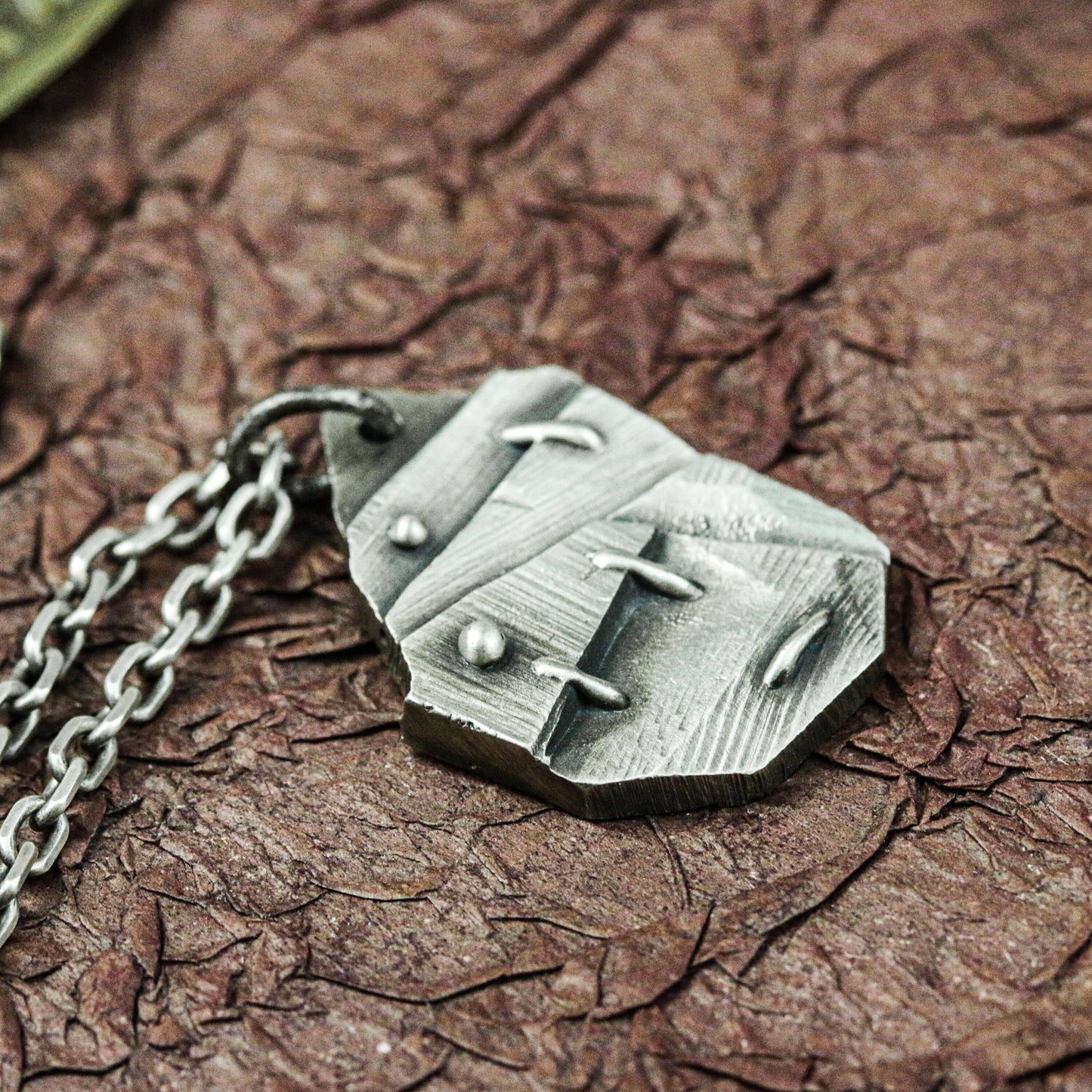 Ancient Rune Book Pendant - Handcrafted in 925 Silver