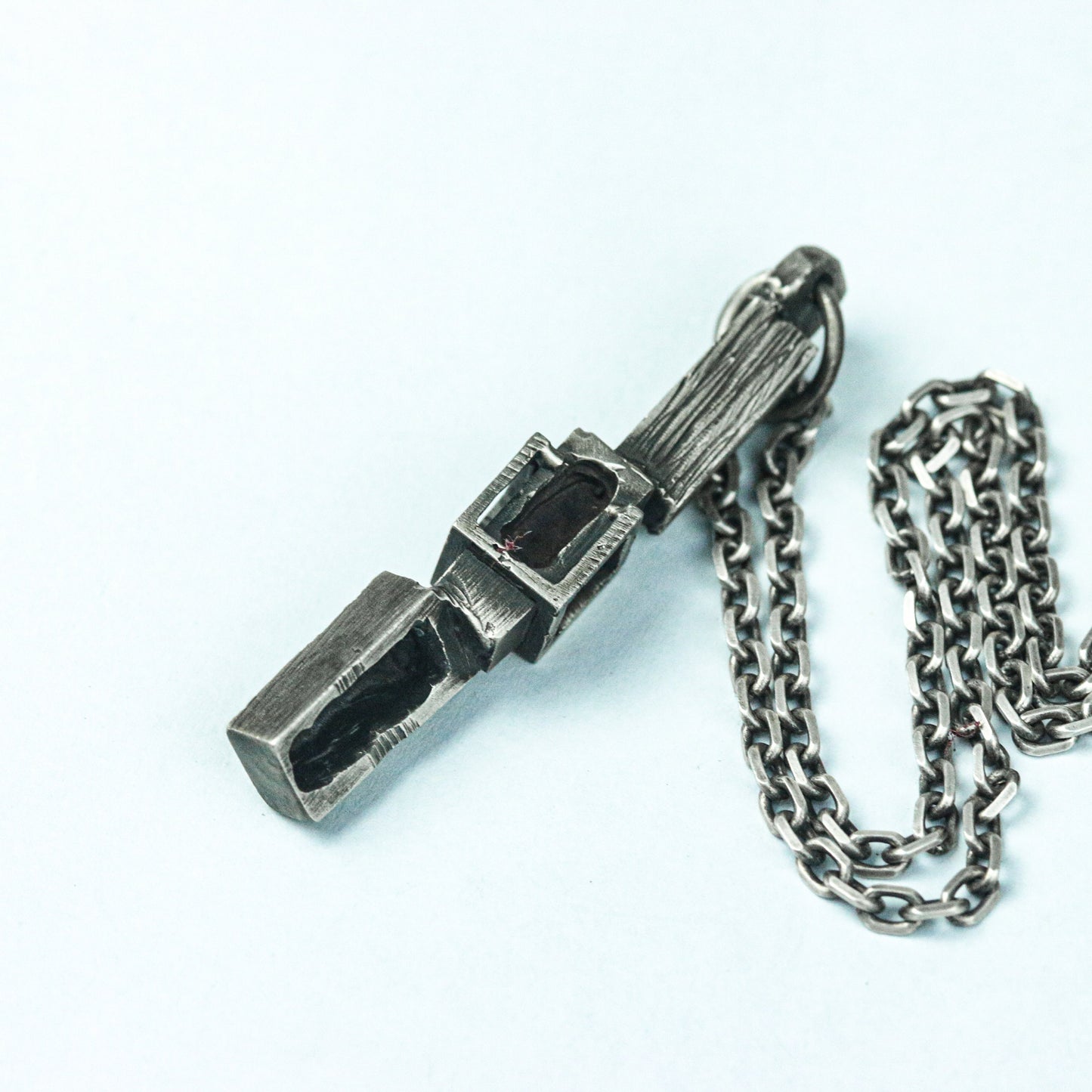 Mechanical Key Relic Pendant - Artisan Crafted in 925 Silver