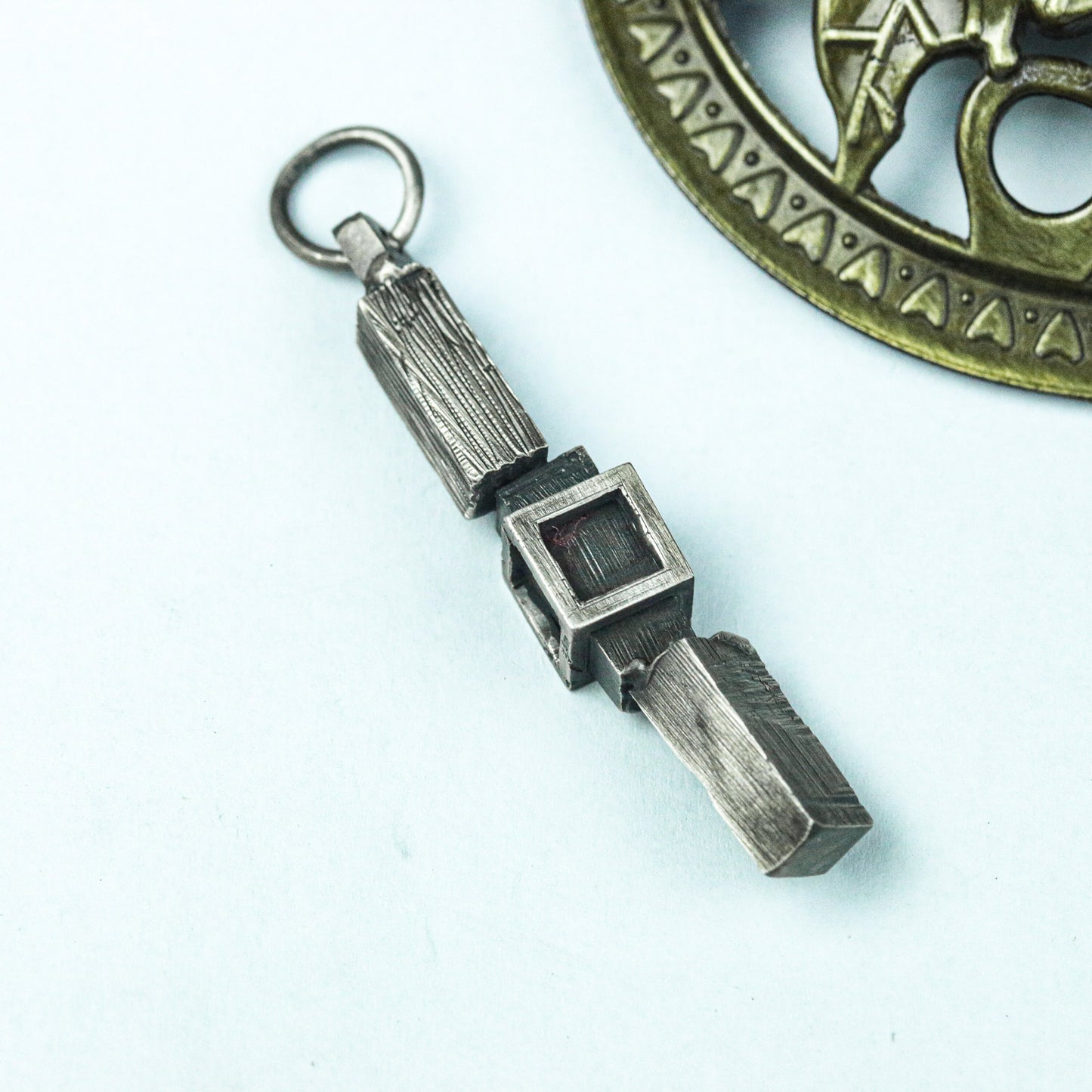 Mechanical Key Relic Pendant - Artisan Crafted in 925 Silver
