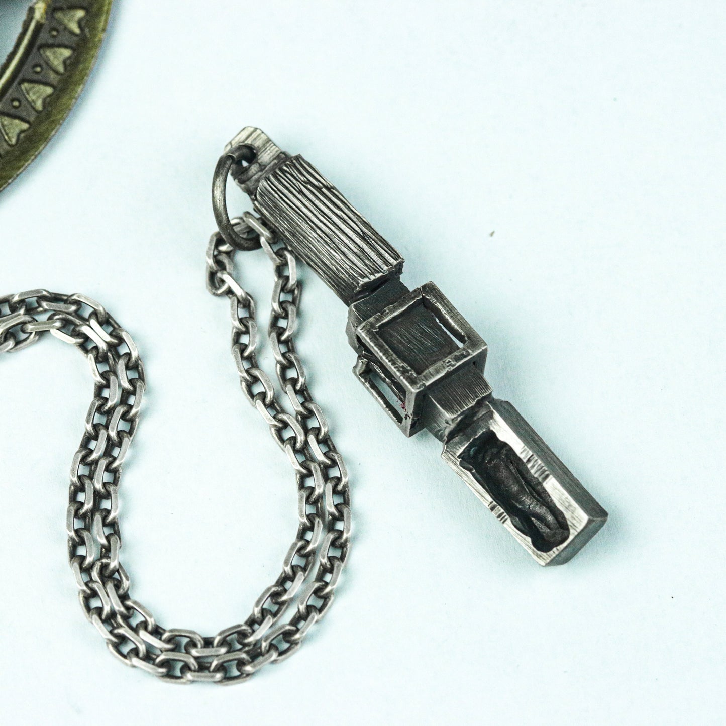 Mechanical Key Relic Pendant - Artisan Crafted in 925 Silver