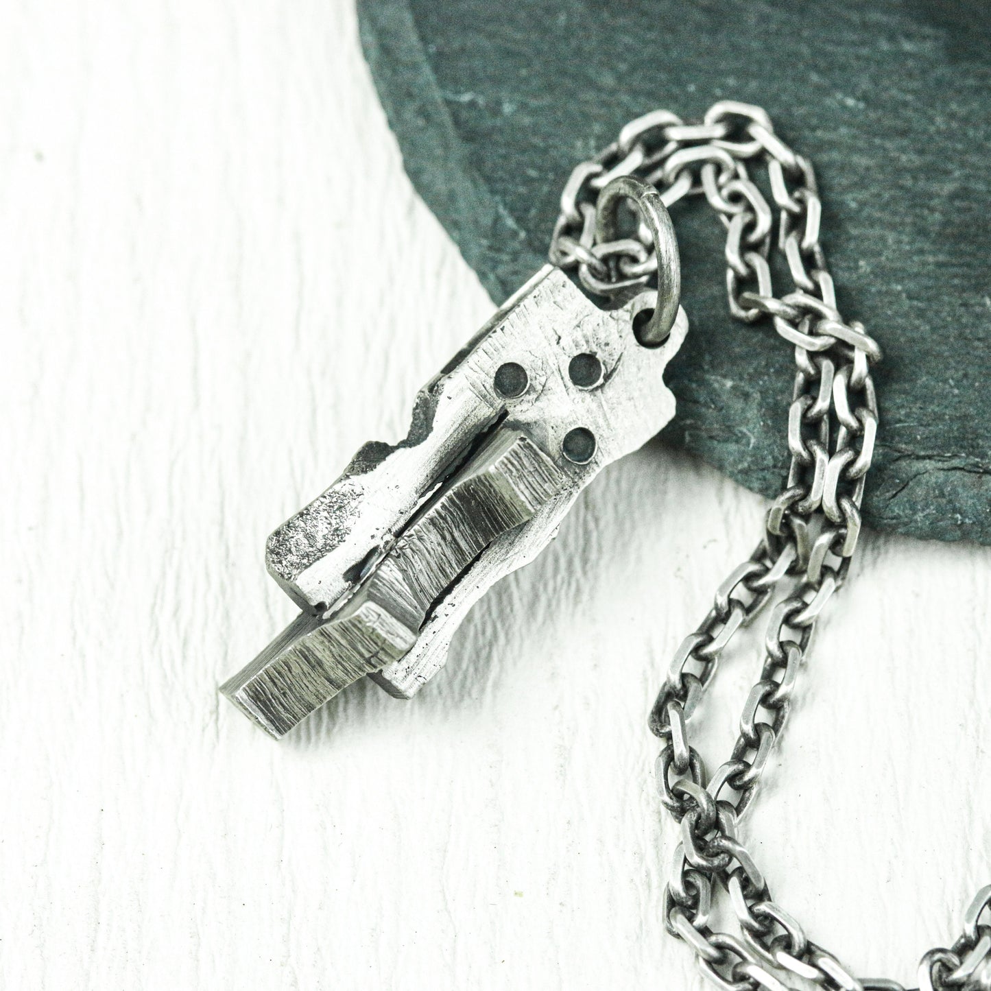 Crossed Daggers Warrior Pendant - Artisan Crafted in 925 Silver