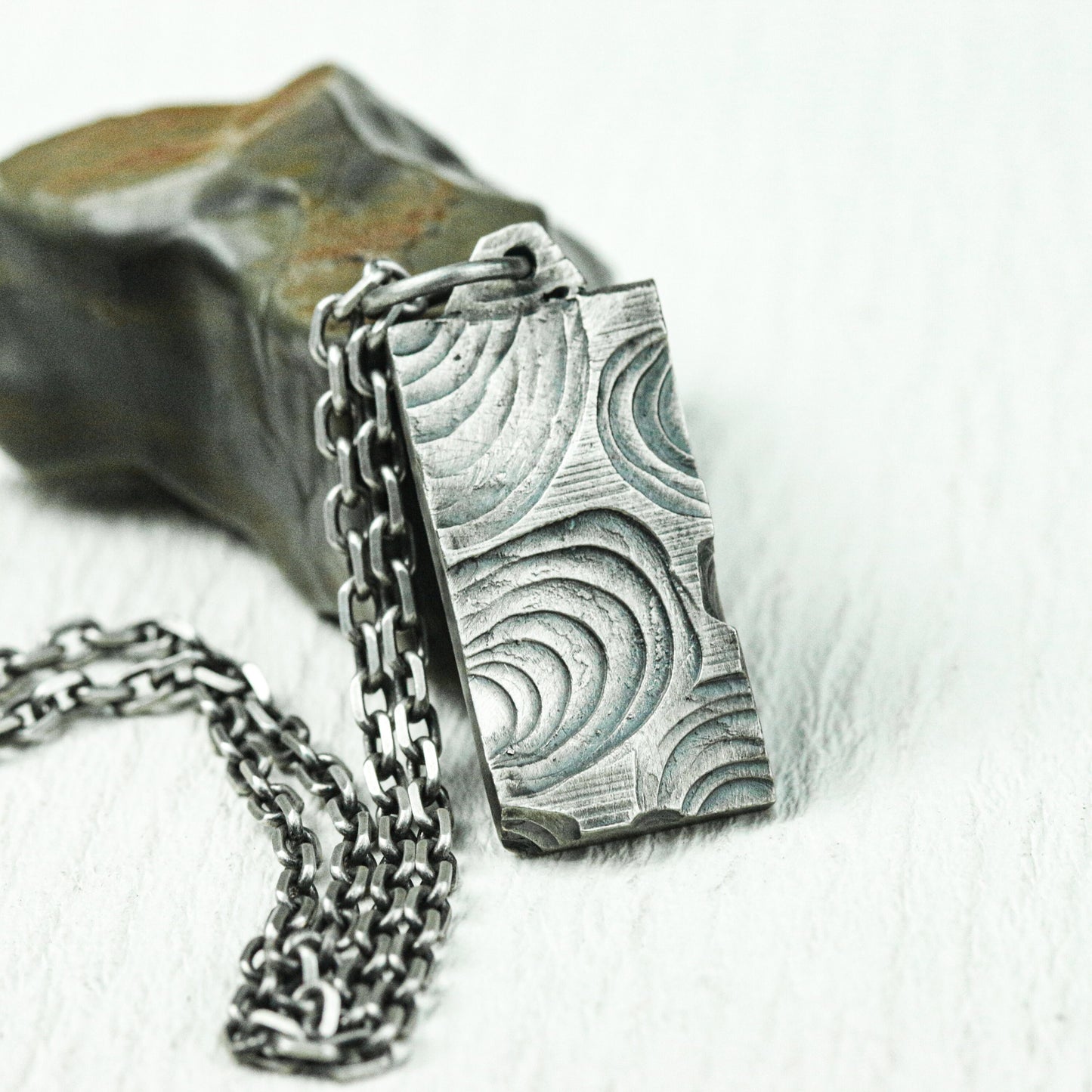 Mystic Swirl Rune Amulet - Artisan Crafted in 925 Silver