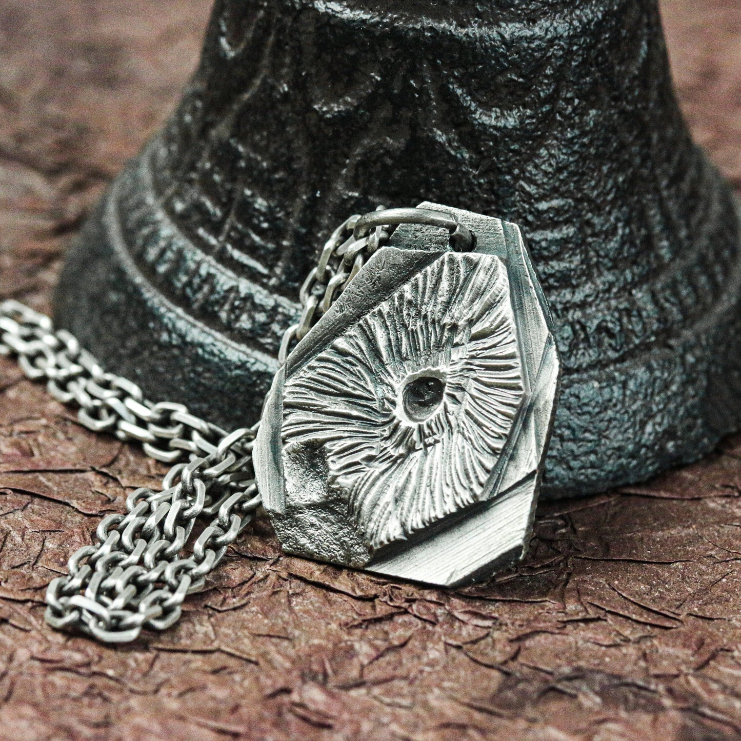 Sun Sigil Shield Amulet - Handcrafted in 925 Silver