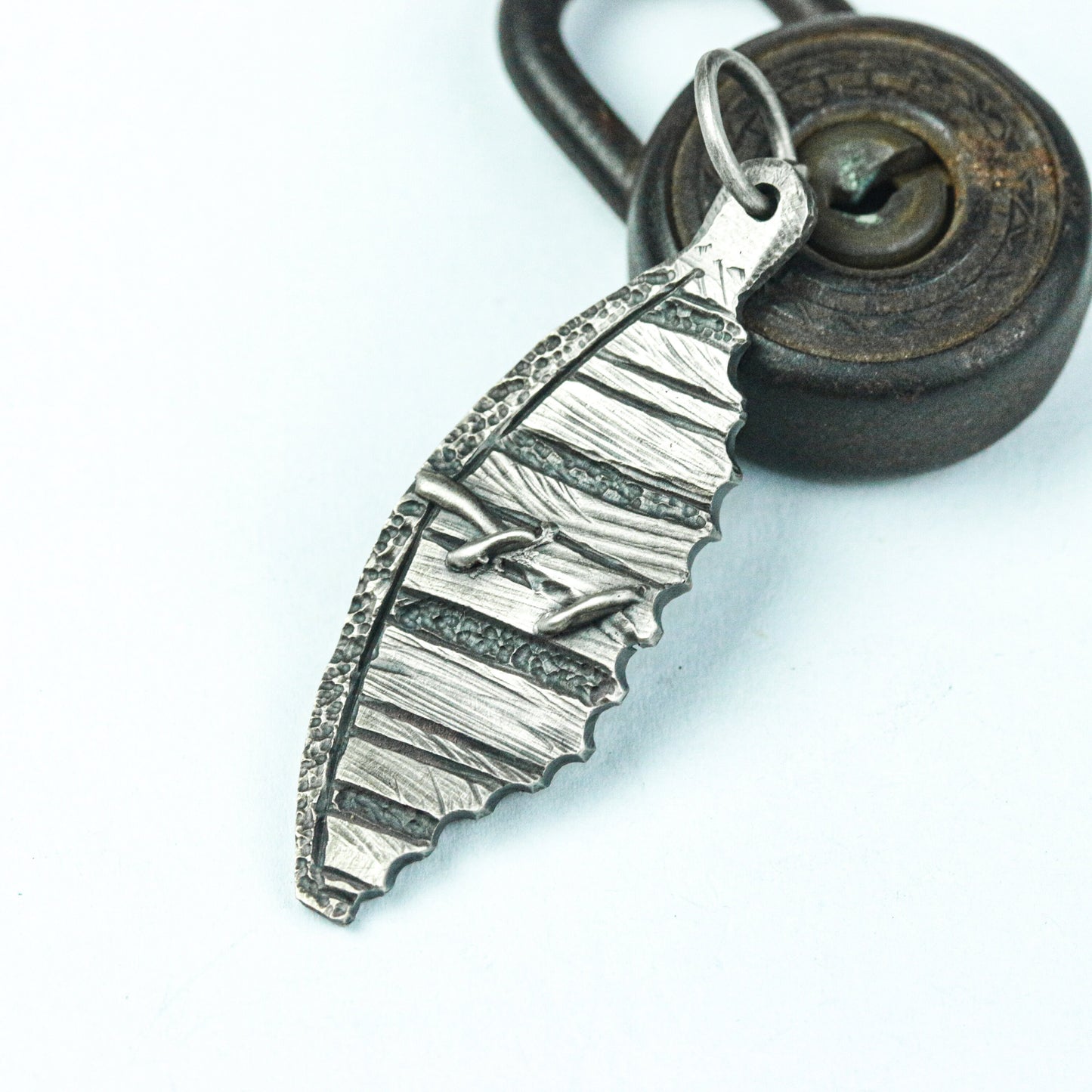 Tribal Feather Totem Pendant - Artisan Crafted in 925 Silver