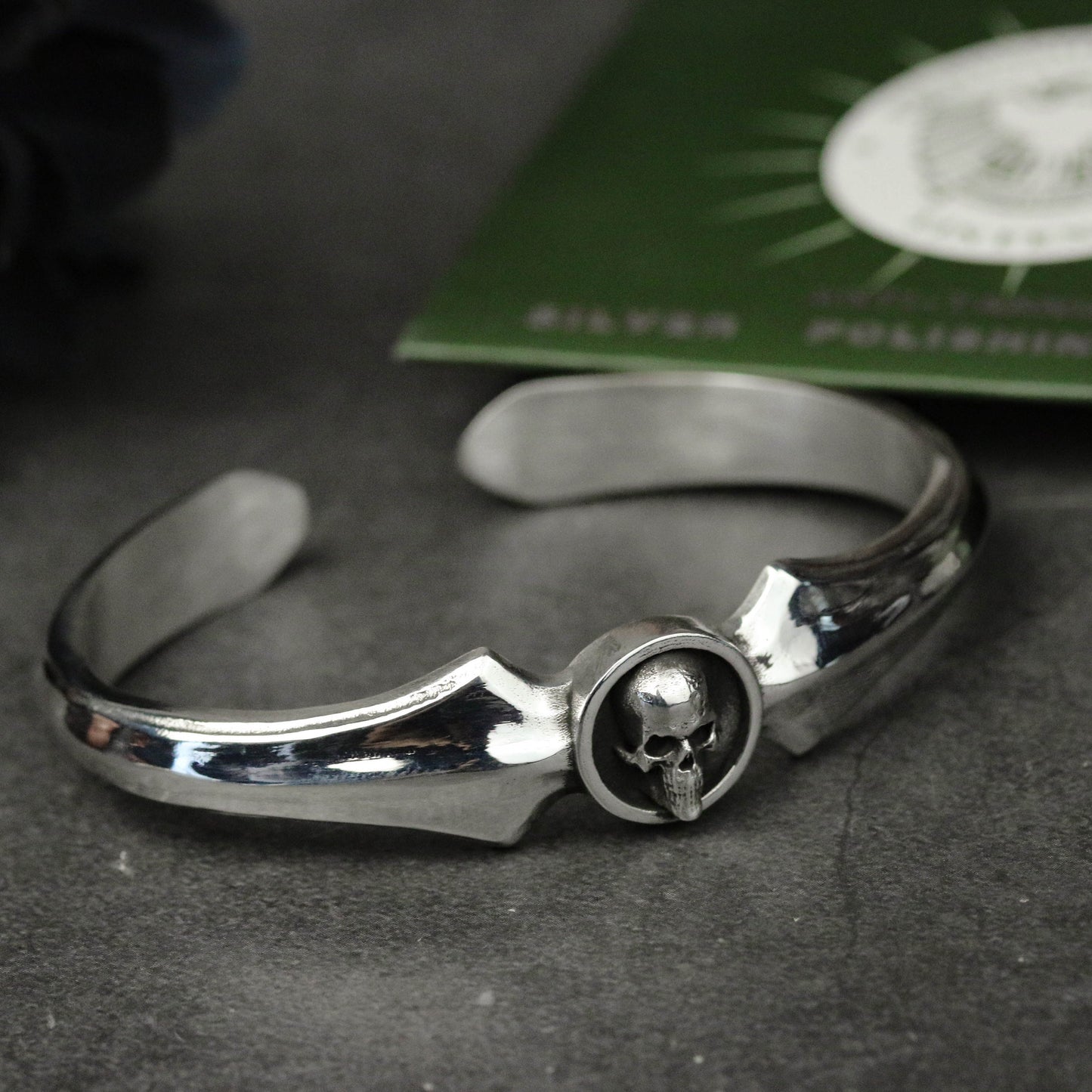 Stamp Skull Bracelet - 925 Silver Handmade