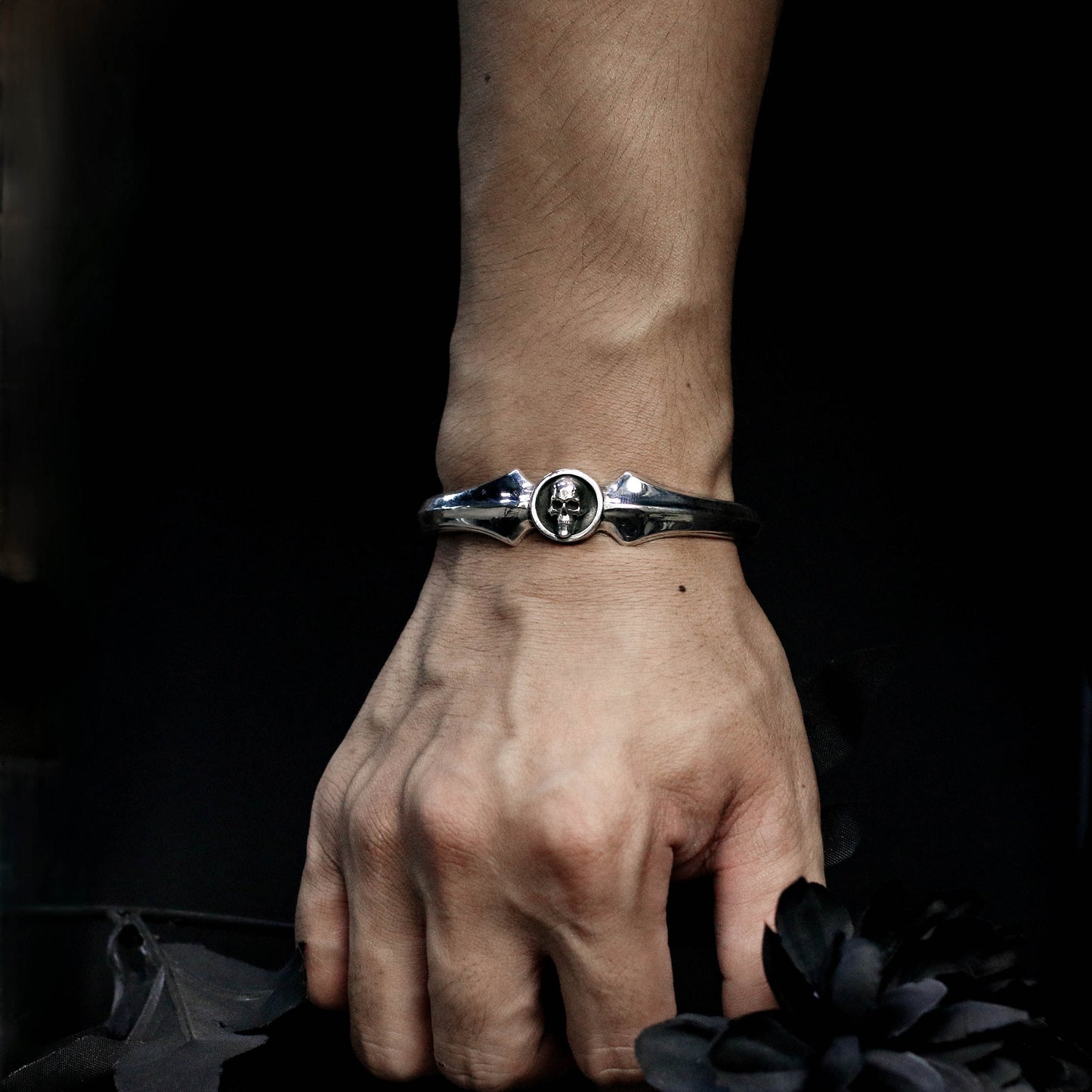 Stamp Skull Bracelet - 925 Silver Handmade