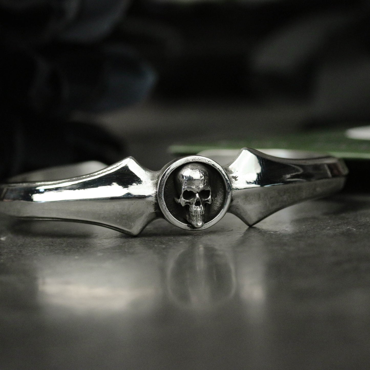 Stamp Skull Bracelet - 925 Silver Handmade