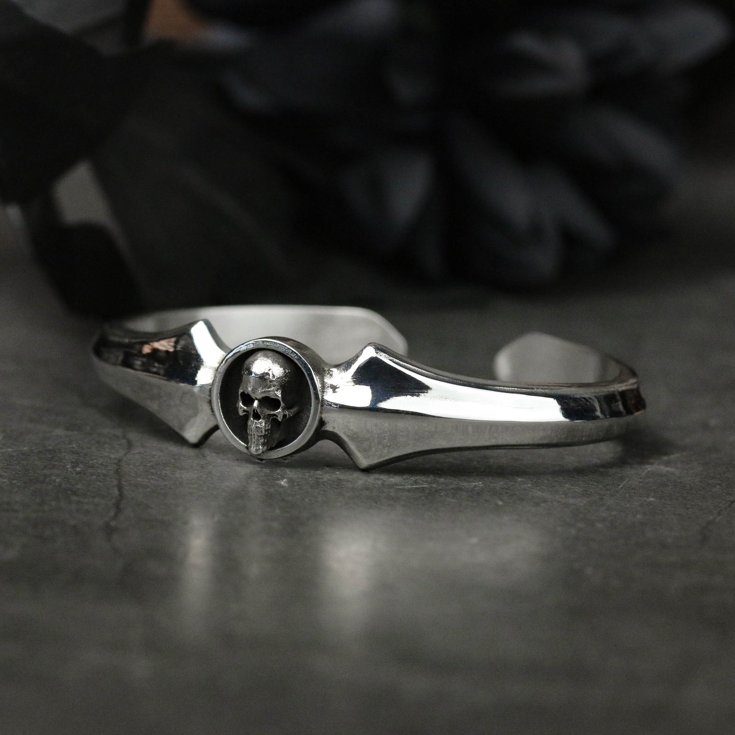 Stamp Skull Bracelet - 925 Silver Handmade