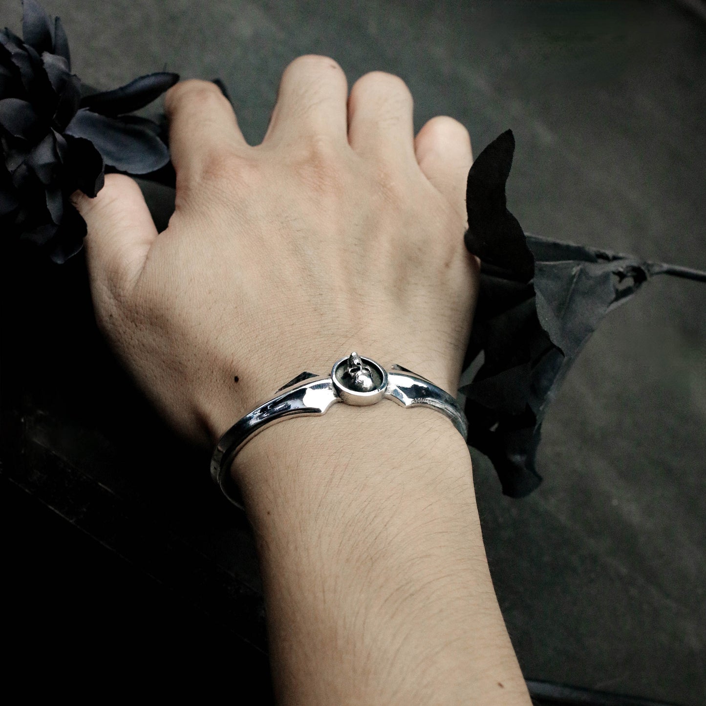 Stamp Skull Bracelet - 925 Silver Handmade
