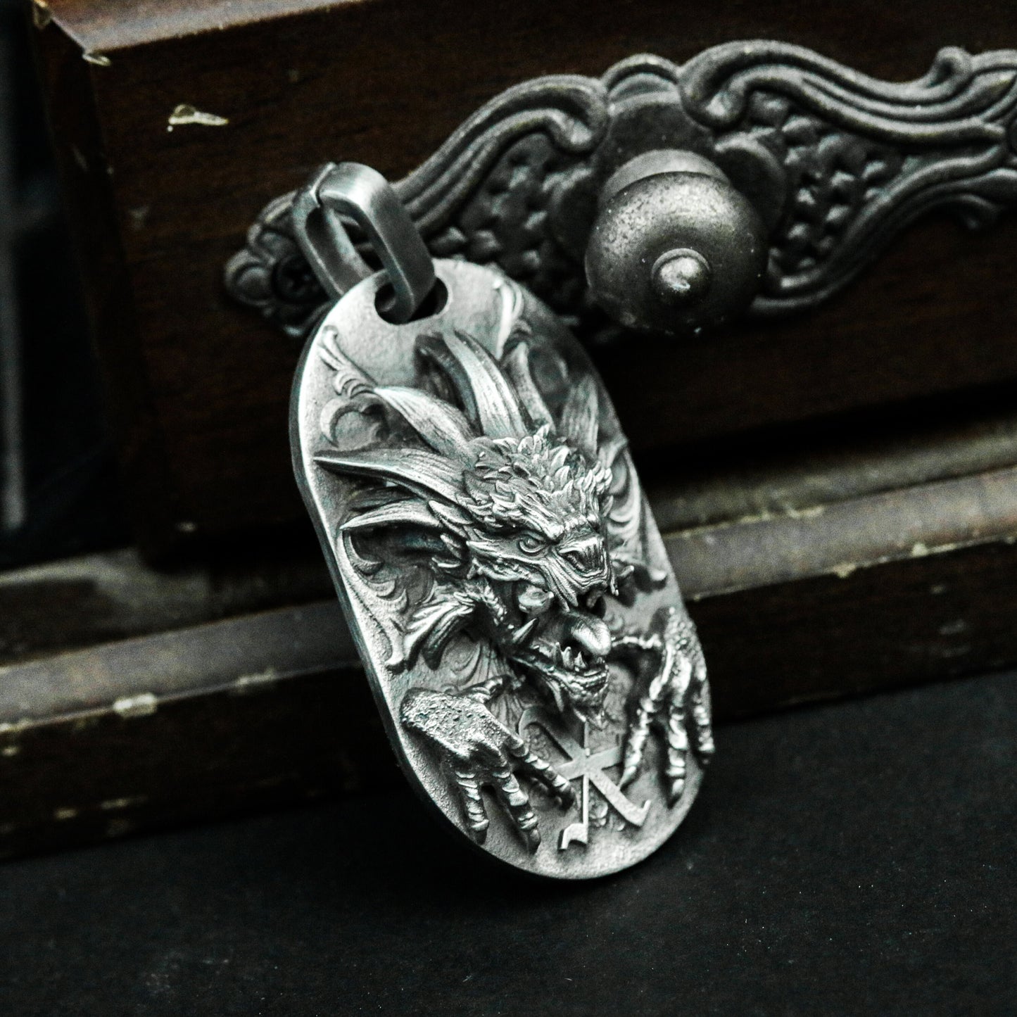 Infernal Seal Pendant ¨C 925 Sterling Silver Handmade