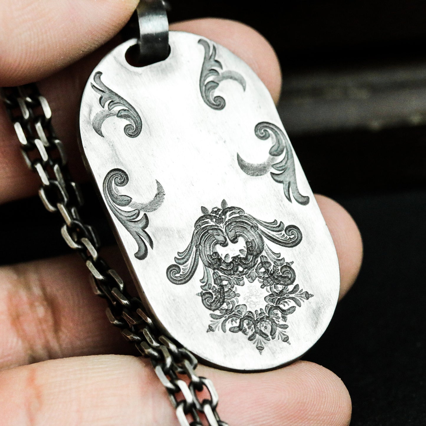 Infernal Seal Pendant ¨C 925 Sterling Silver Handmade