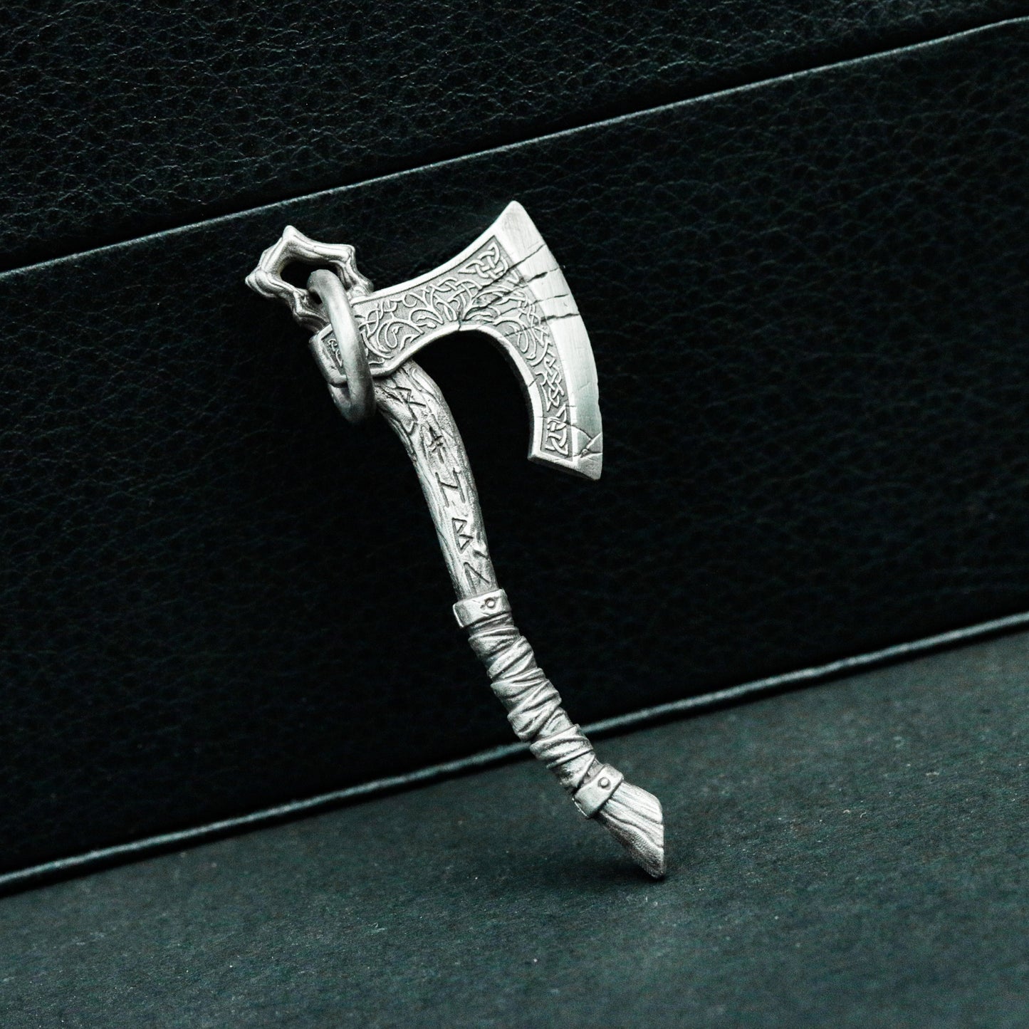 Tribal Axe Rune Pendant - 925 Silver Handmade