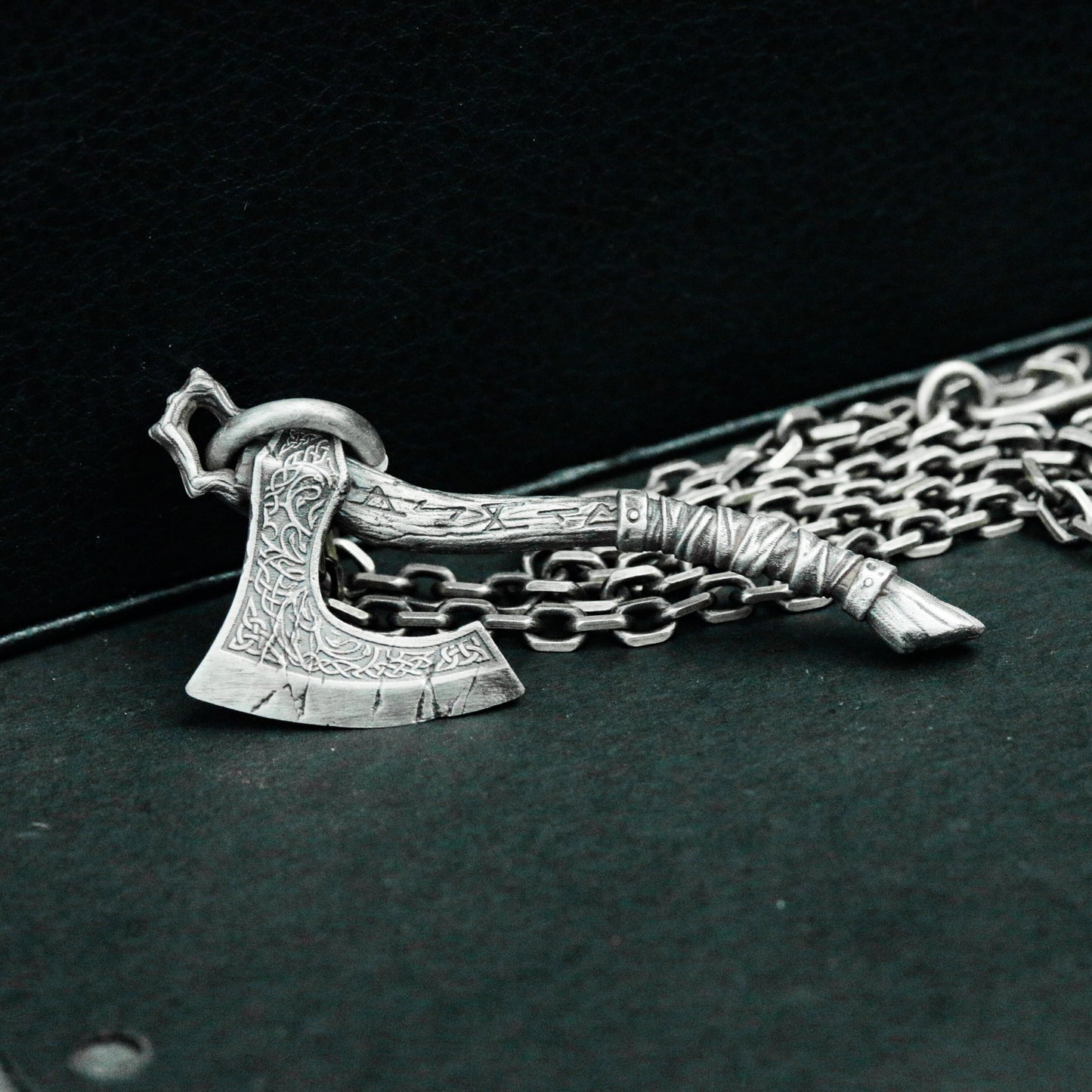 Tribal Axe Rune Pendant - 925 Silver Handmade