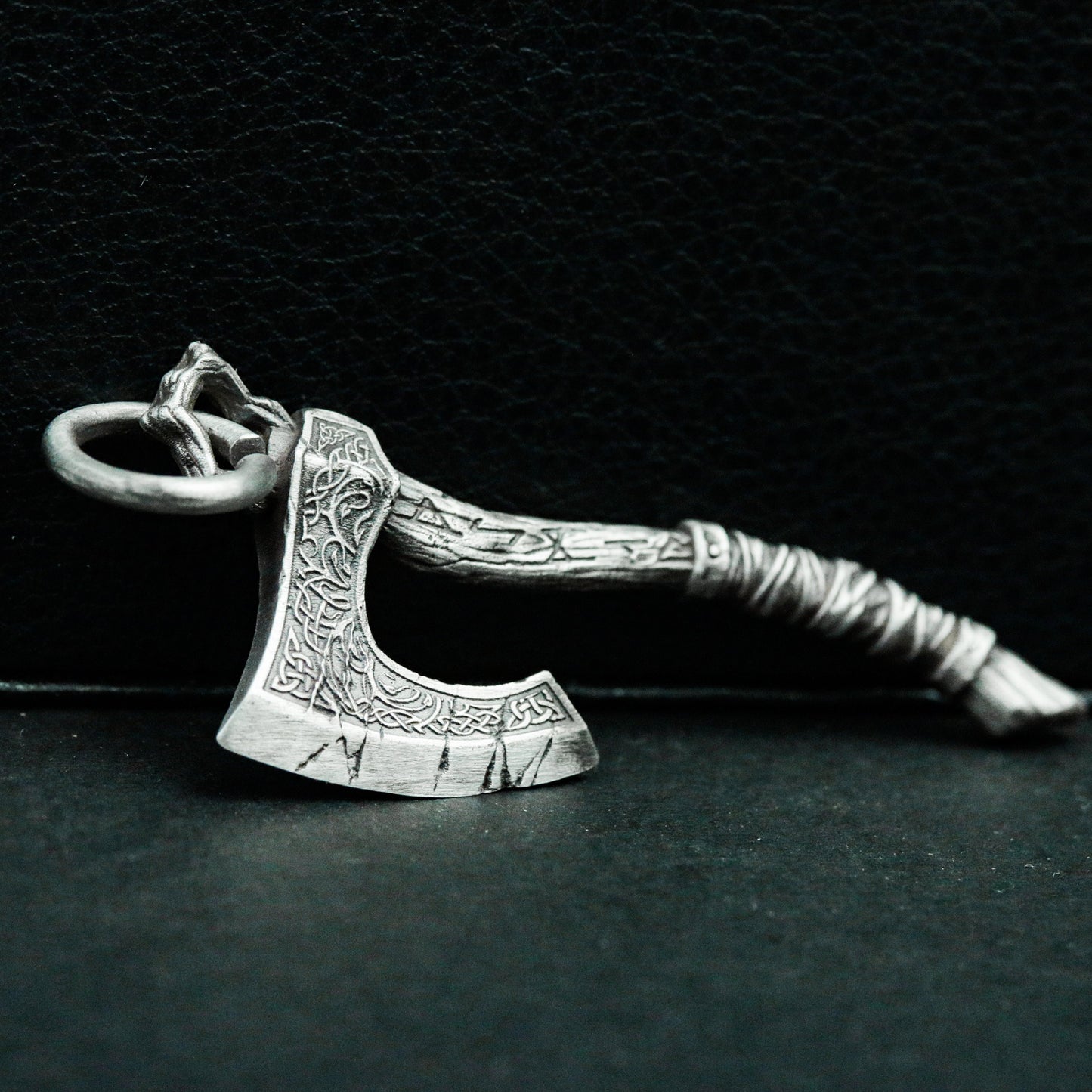 Tribal Axe Rune Pendant - 925 Silver Handmade