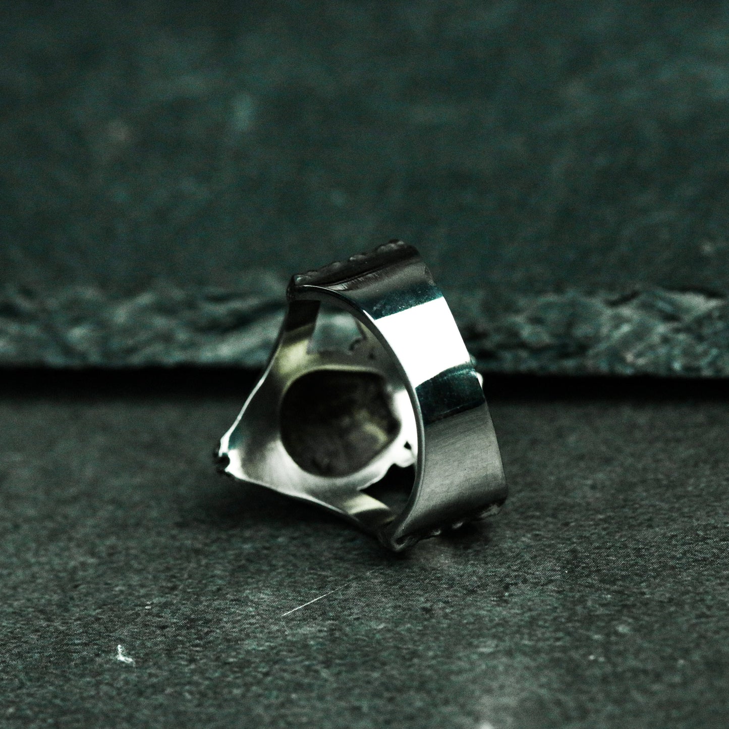 Skull Bite Ring - 925 Silver Handmade Edgy Design