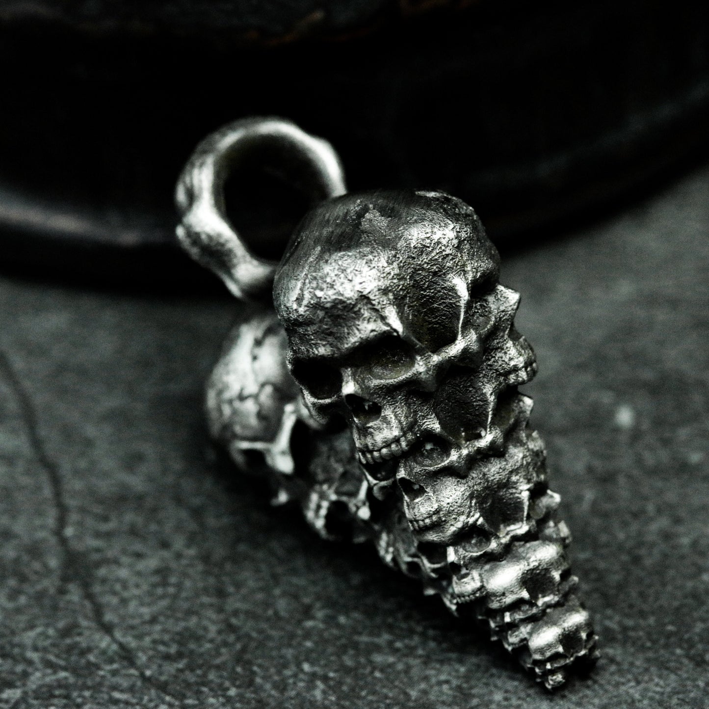 Cracked Heart Skull Pendant ¨C 925 Sterling Silver Handmade