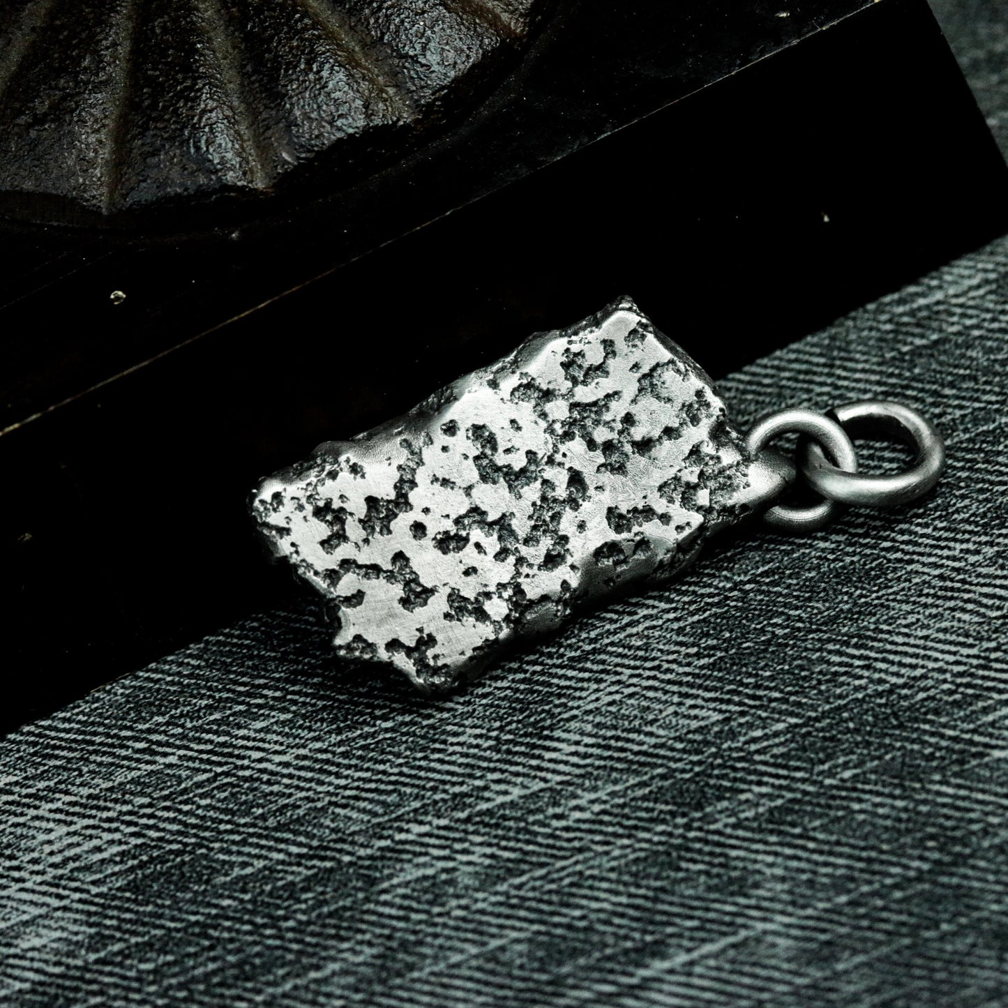 Textured Bone Wall Pendant ¨C 925 Sterling Silver Handmade