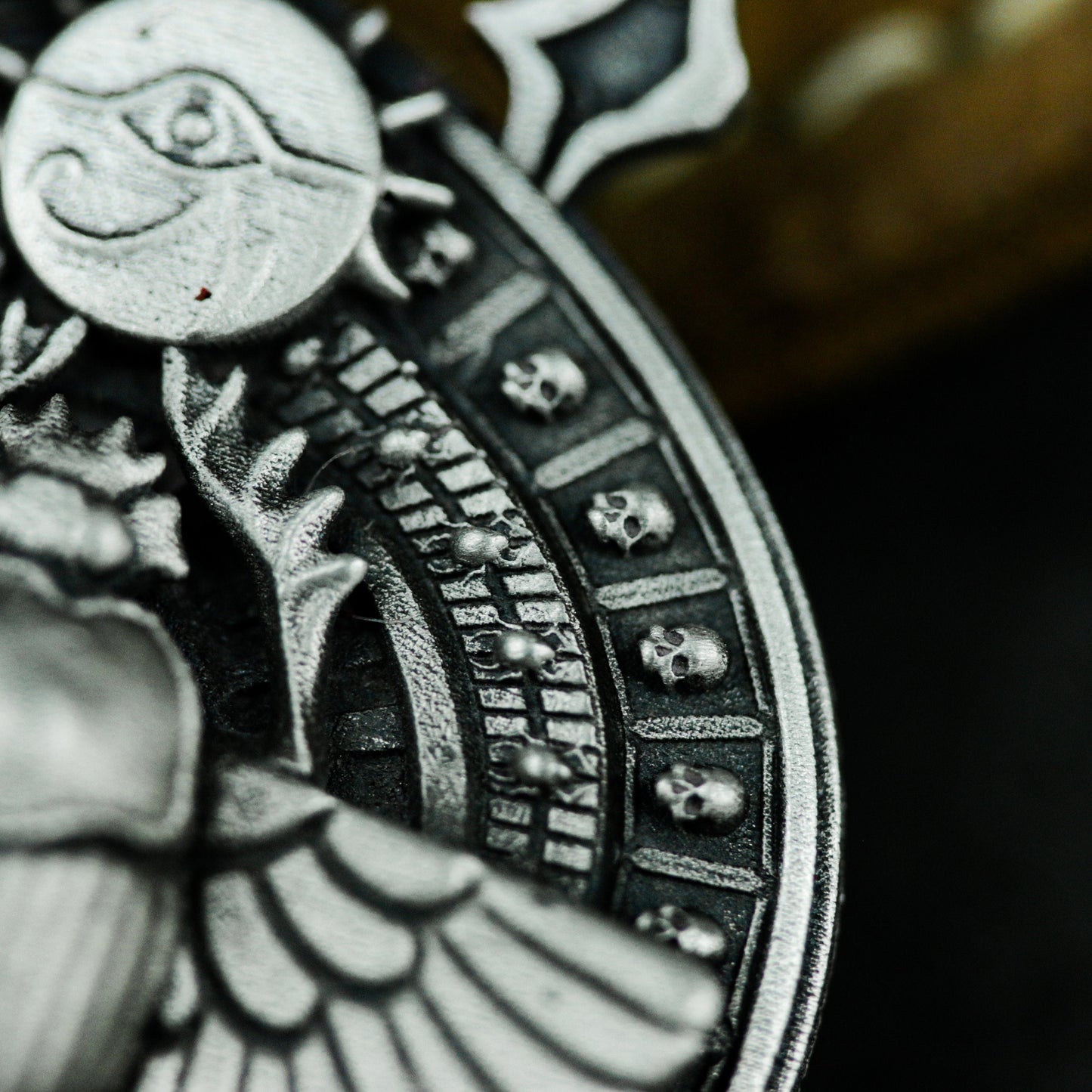 Scarab Medallion Pendant ¨C 925 Silver Handmade
