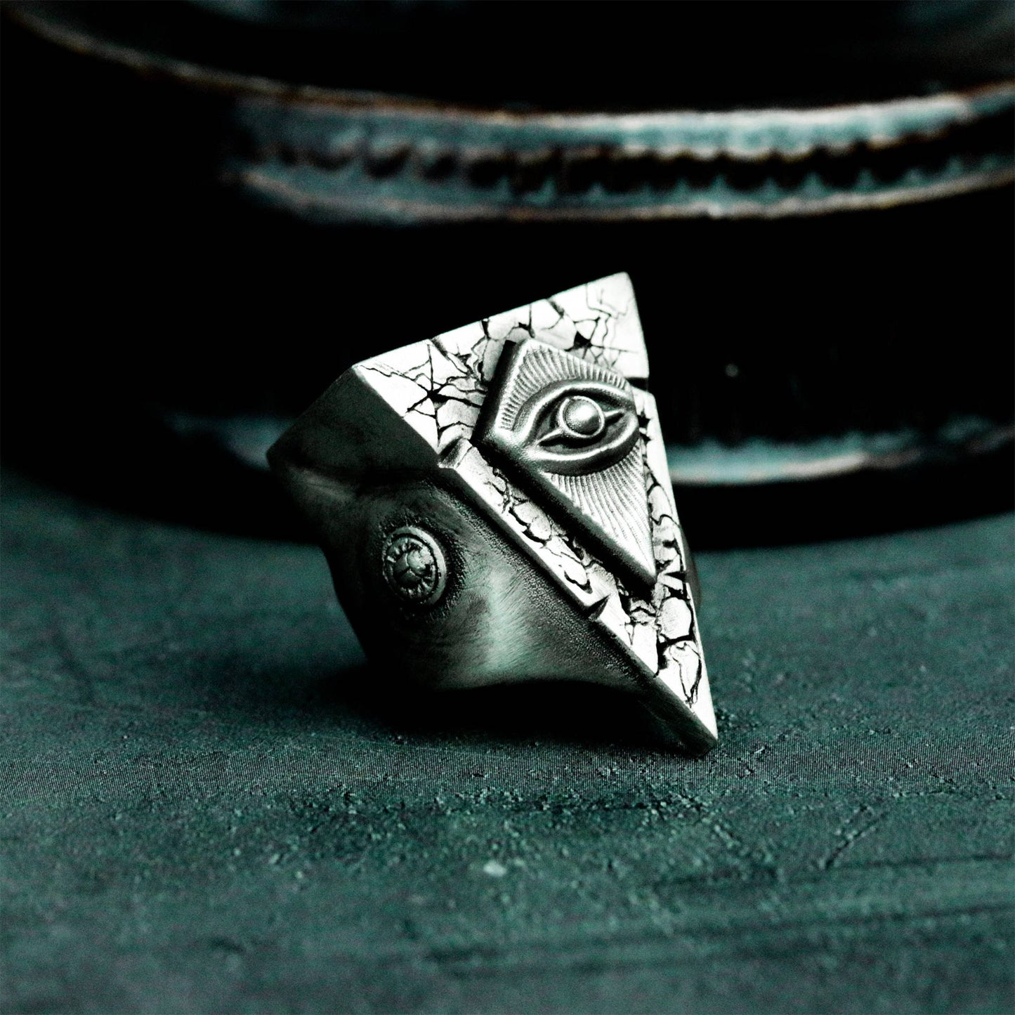 All-Seeing Triangle Ring ¨C 925 Silver Handmade